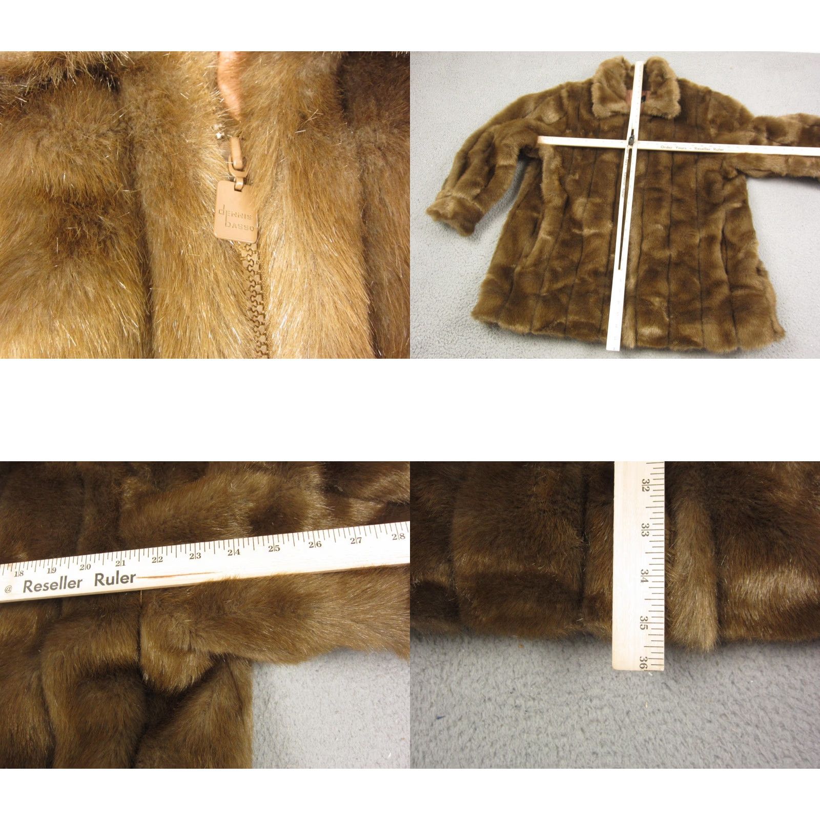 Vintage VINTAGE Dennis Basso Fur Coat Jacket Womens 1X Plus Brown Full Zip Winter 70s Size XL / US 12-14 / IT 48-50 - 8 Thumbnail