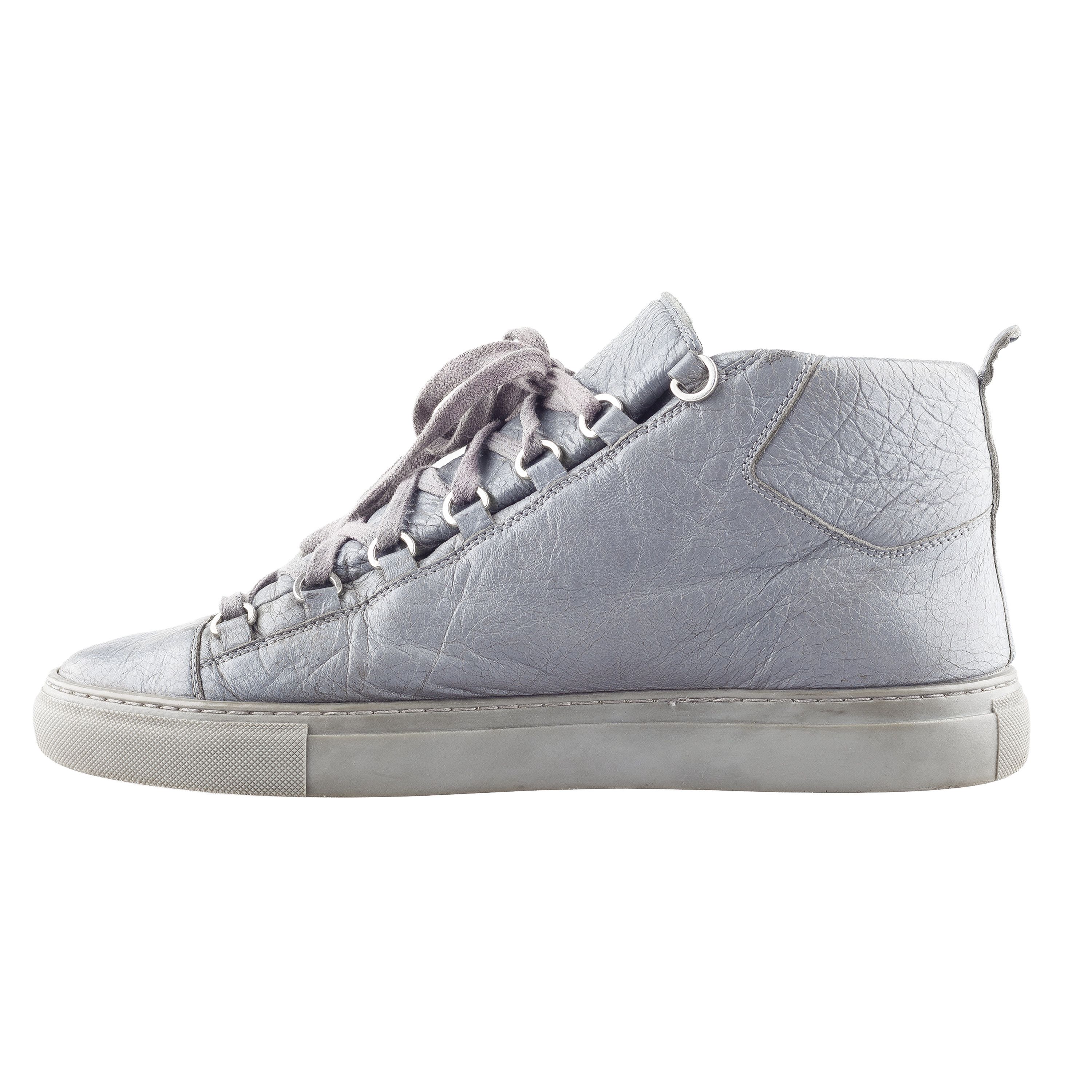 Balenciaga Balenciaga Arena Low Grey Leather Shoes Size US 10 / EU 43 - 6 Thumbnail