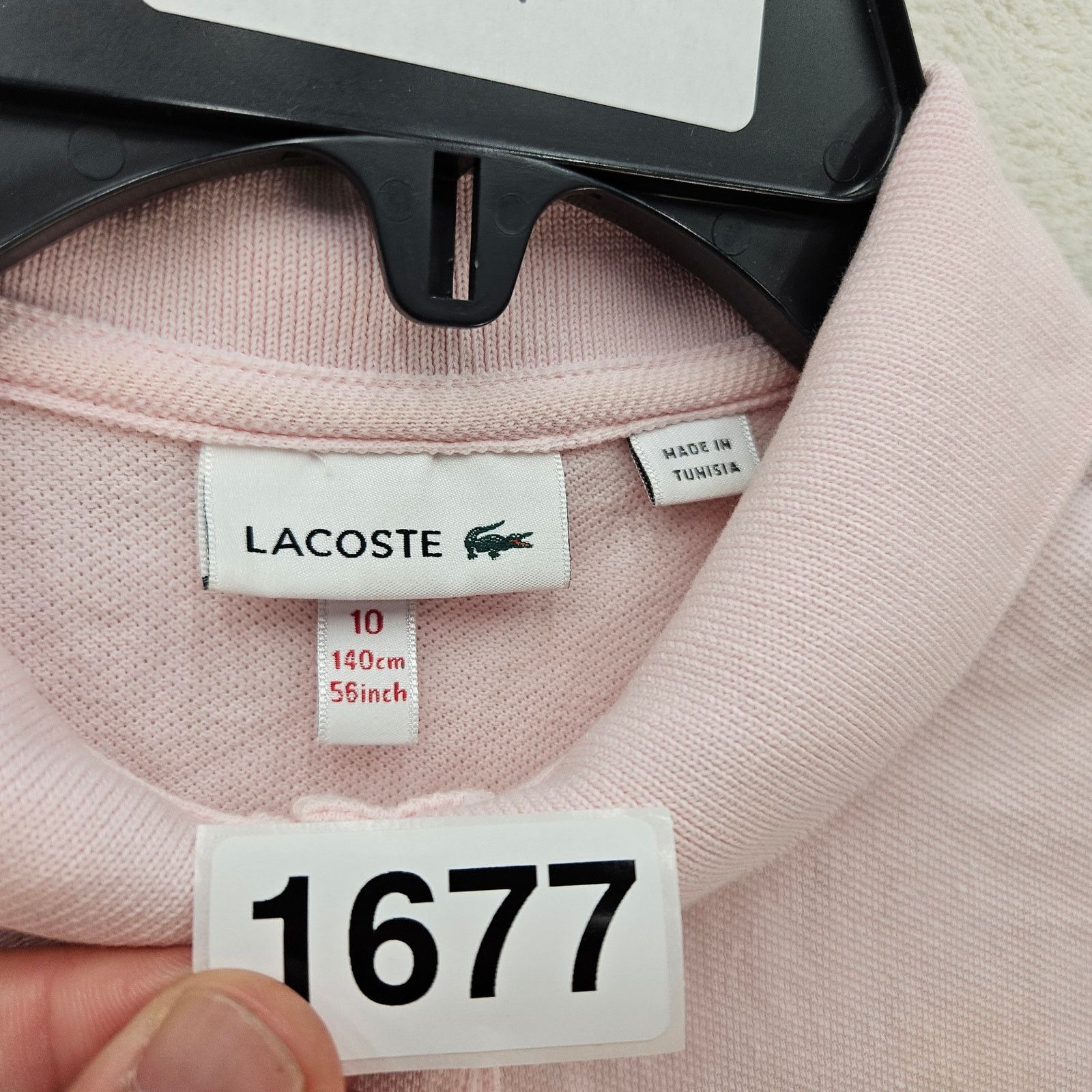 Lacoste LACOSTE GIRLS SIZE 10 LIGHT PINK POLO SKIRT DRESS Size US L / EU 52-54 / 3 - 6 Thumbnail