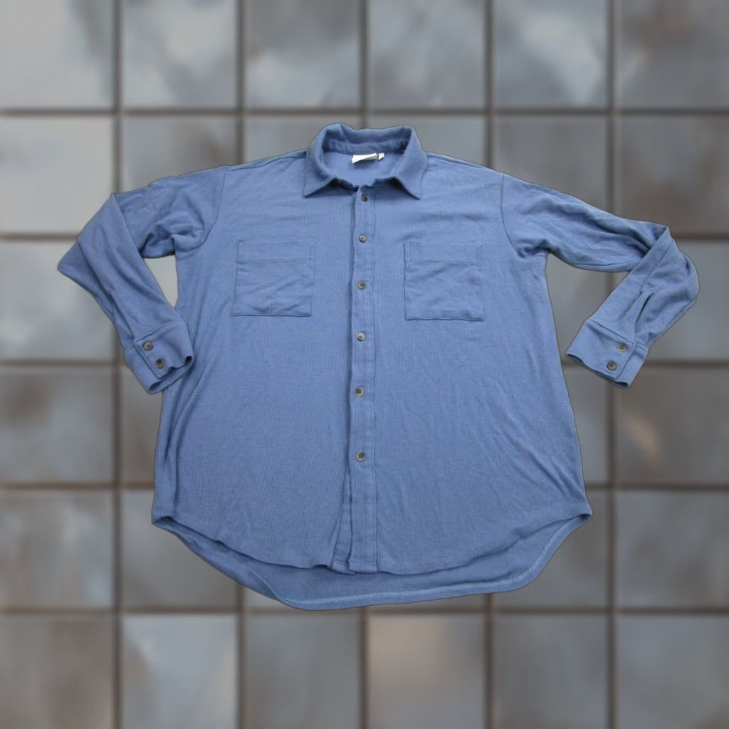 Richer Poorer RicherPoorer Shirt Womens XS Button Up Long Sleeve Tencel Wool Blend Pocket Size XS / US 0-2 / IT 36-38 - 1 Thumbnail