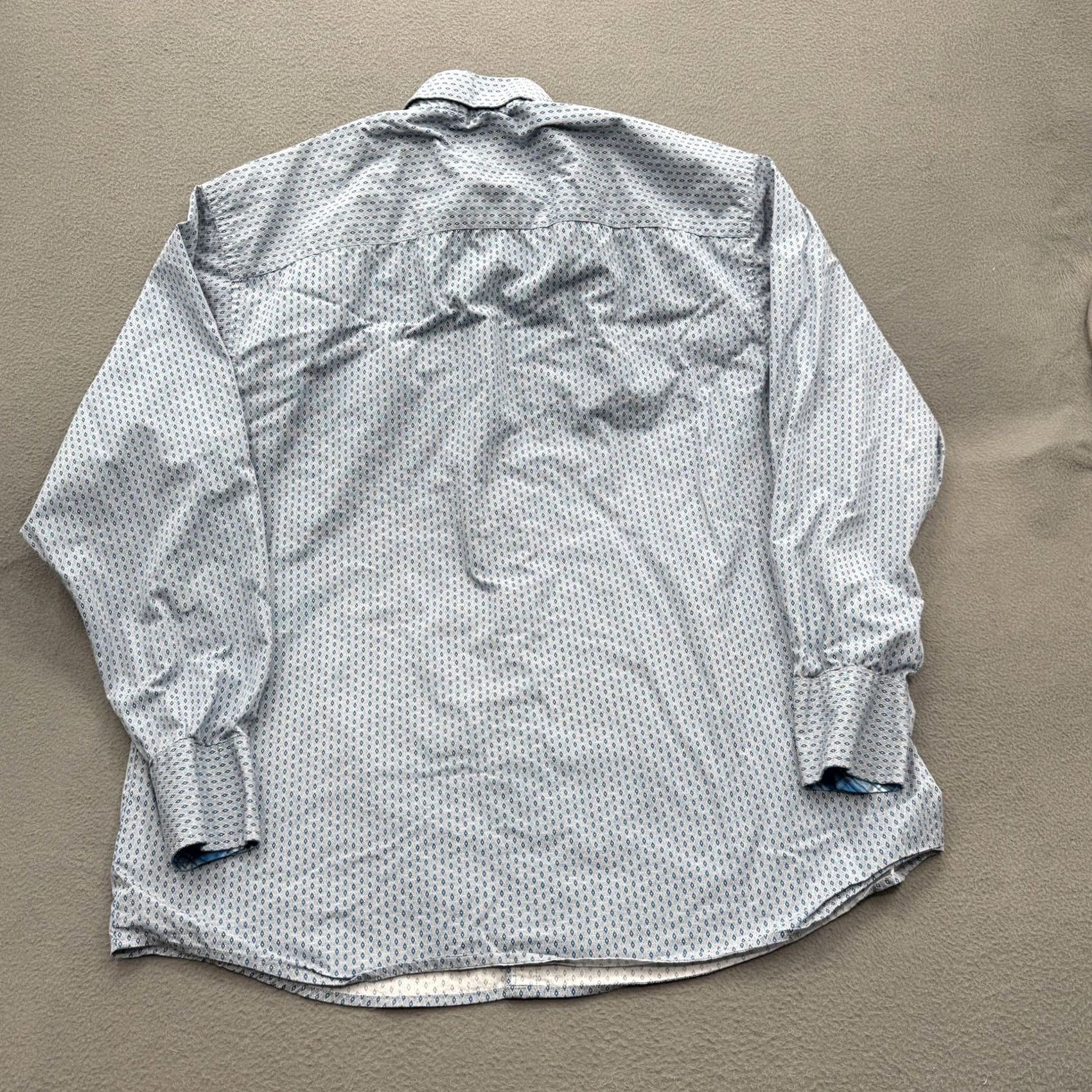 Wrangler VINTAGE Wrangler George Strait Shirt Mens XL Blue Geometric Western Snap Long Sleeve Size US XL / EU 56 / 4 - 2 Thumbnail