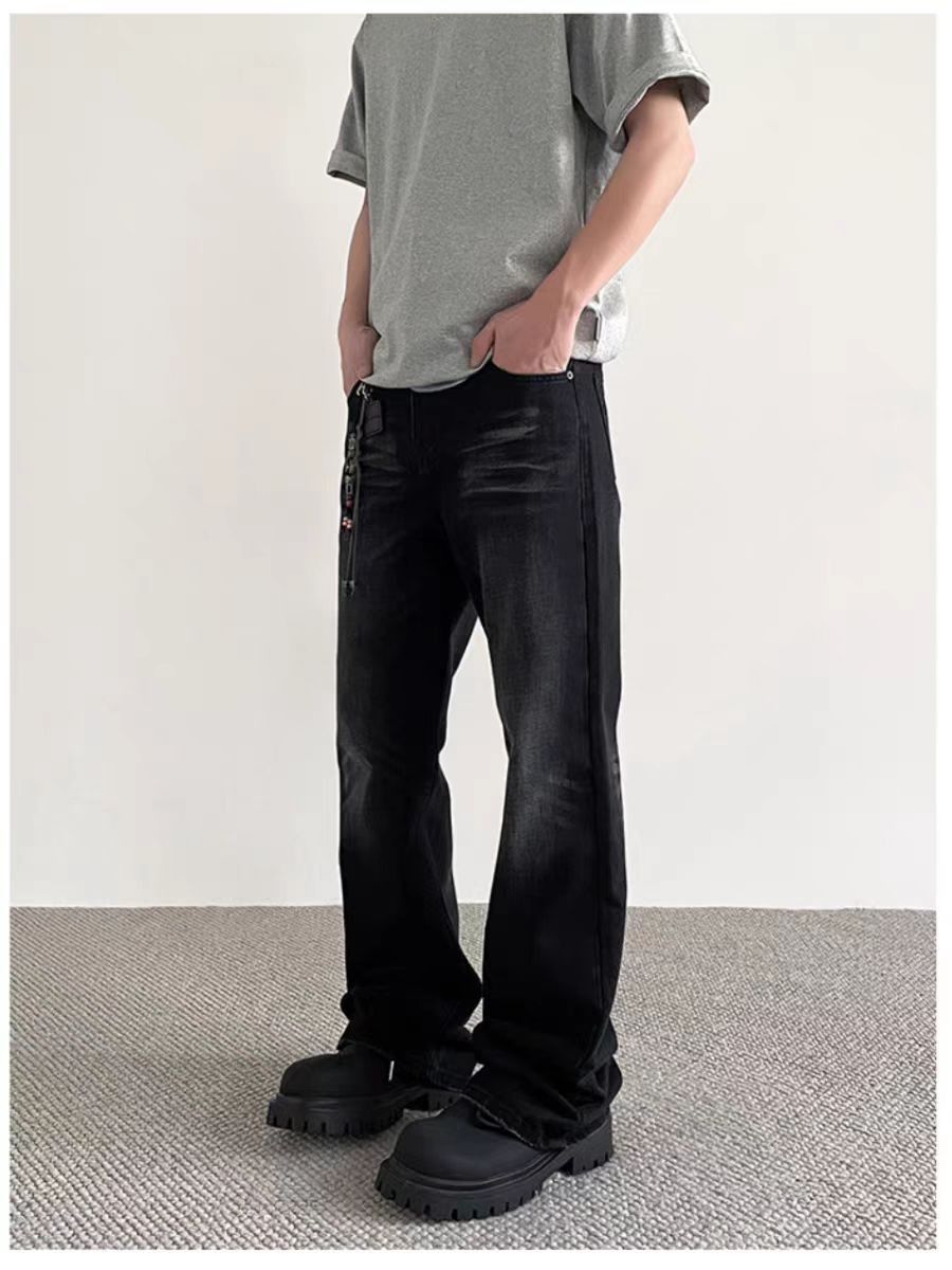 Japanese Brand × Jean Vintage high street micro flare washed and distressed jeans Size US 32 / EU 48 - 4 Thumbnail