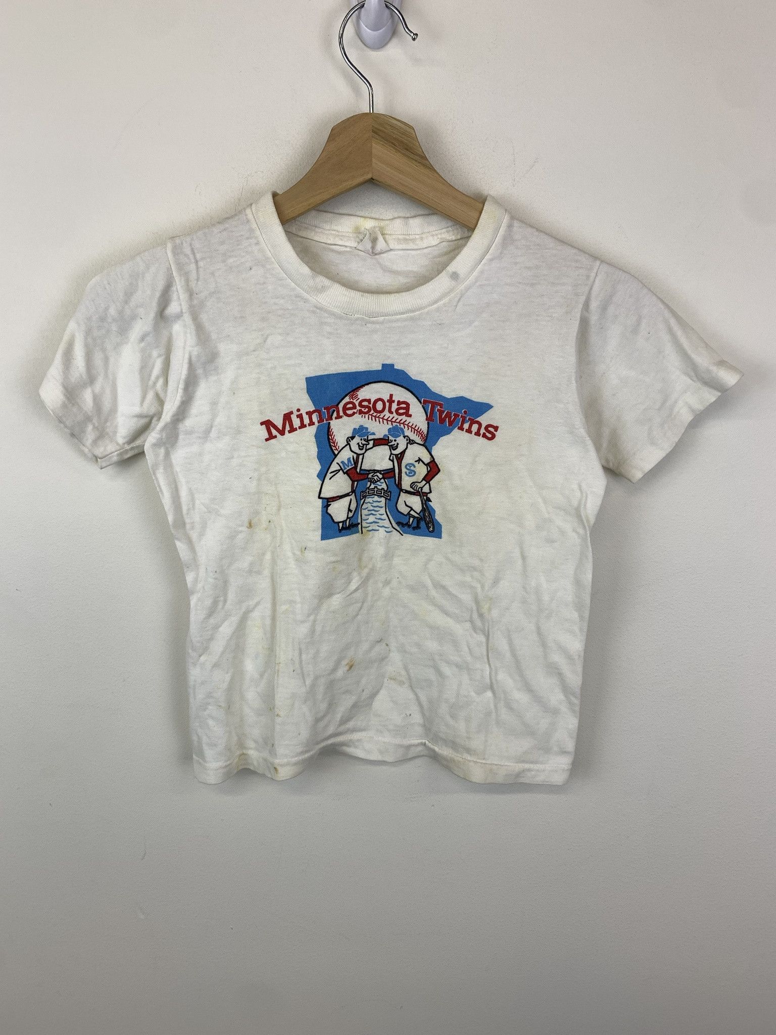 MLB × Vintage Vintage Minnesota Twins Baby Tee Single Stitch 1980s Tee Size XS Size US XL / EU 56 / 4 - 1 Thumbnail
