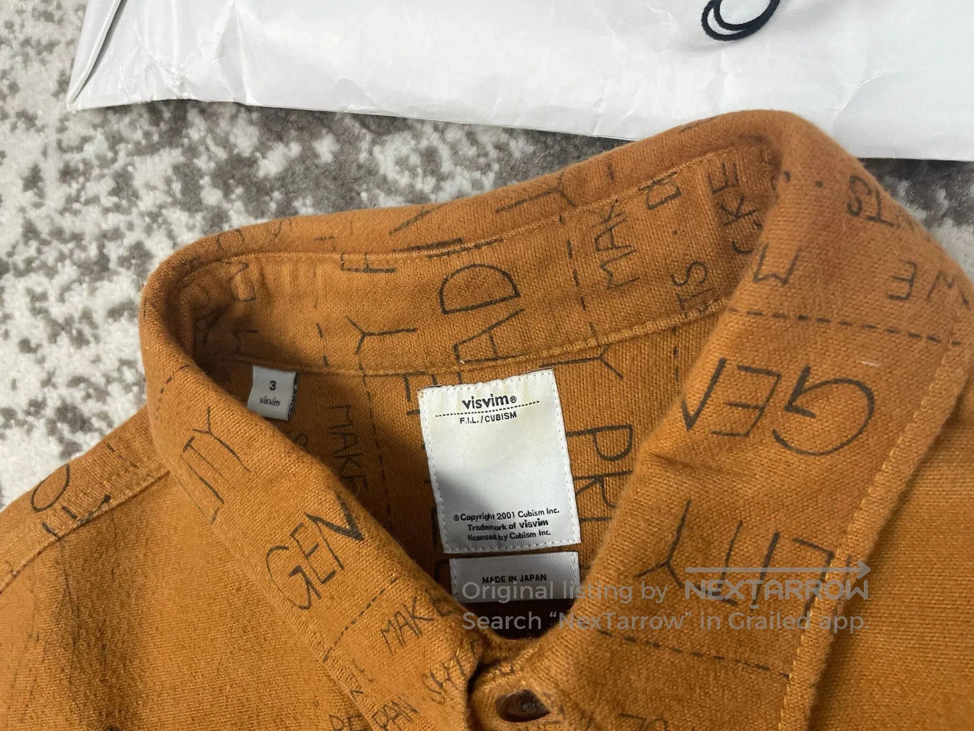 Visvim Brown Printed Long Sleeve Button-Up Shirt. Size US L / EU 52-54 / 3 - 3 Thumbnail
