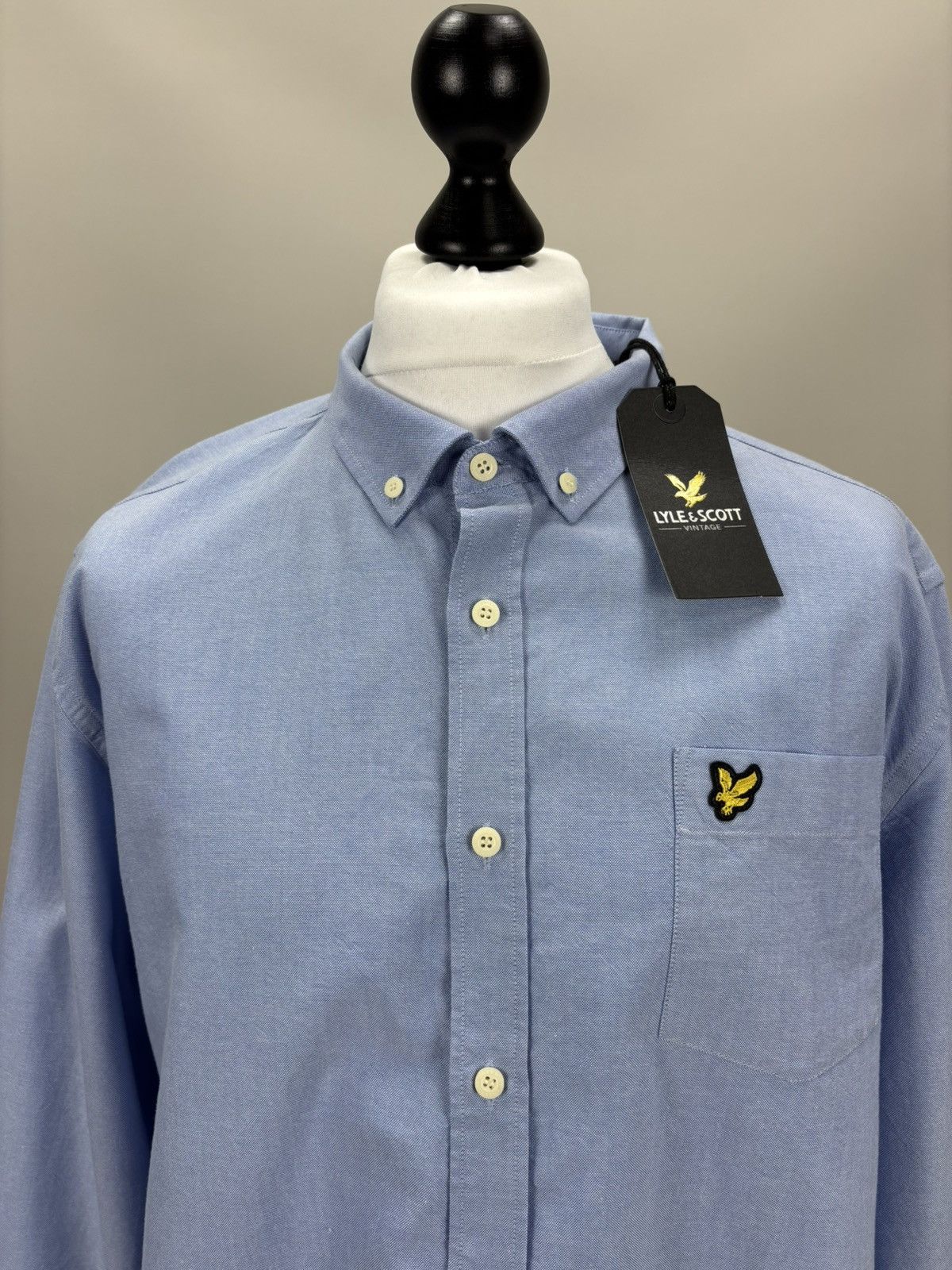 Lyle & Scott Mens shirt Lyle Scott Size XXL Color Blue Size US XXL / EU 58 / 5 - 3 Thumbnail