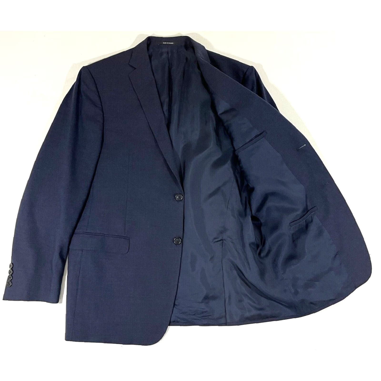 Ermenegildo Zegna Z Zegna Men’s Wool Suit Jacket Navy 44R IT 54R Single-Breasted Two-Button Vintage (Pre-owned) Mens Size 42R - 3 Thumbnail