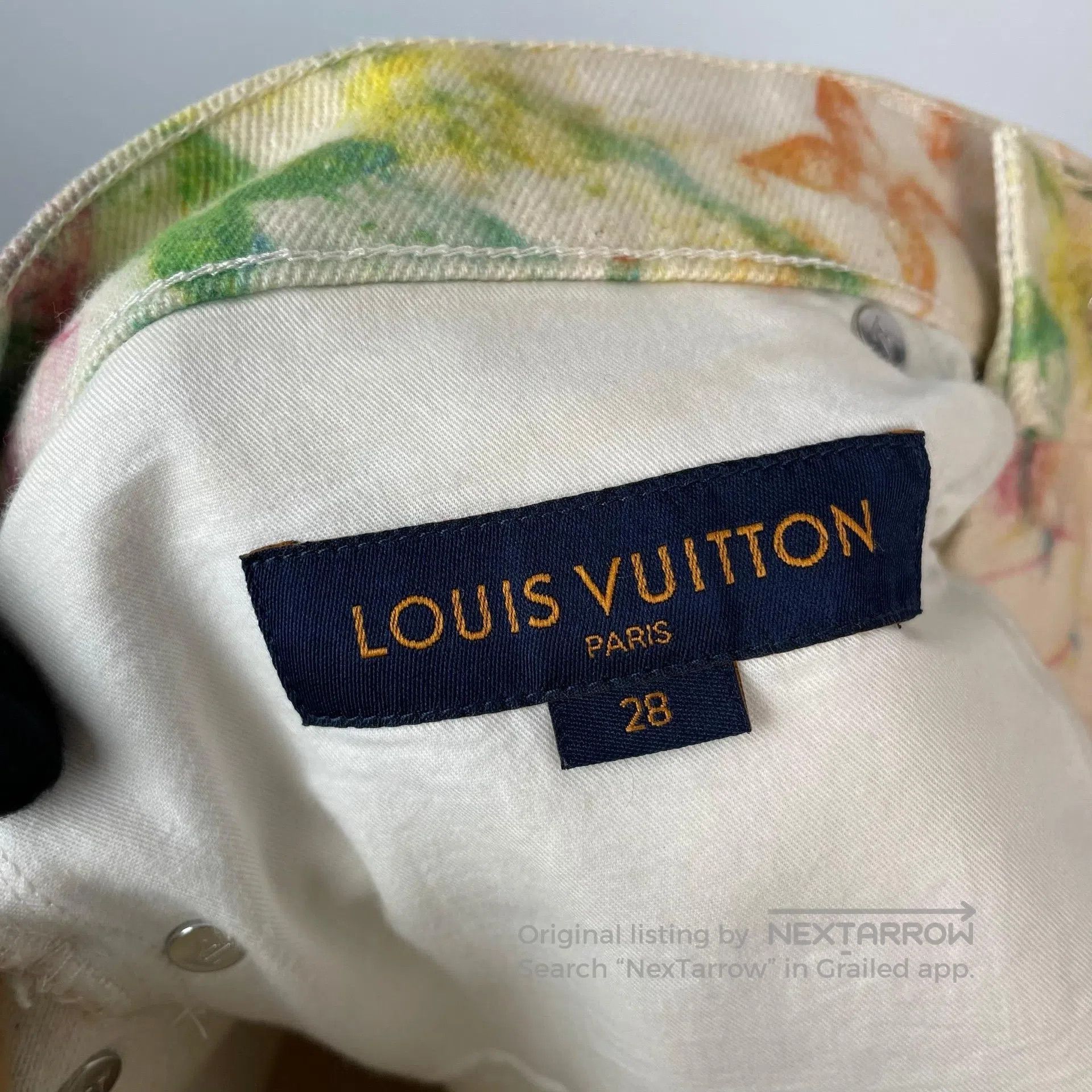 Louis Vuitton Louis Vuitton Colorful Crayon Print Full Length Jeans| Size US 28 / EU 44 - 4 Thumbnail