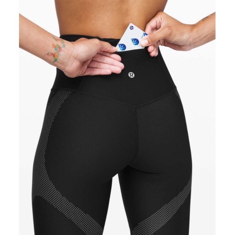Lululemon Lululemon Mapped Out High-Rise Tight 28" Size 8 Black / Glac Size 30" / US 8 / IT 44 - 7 Thumbnail