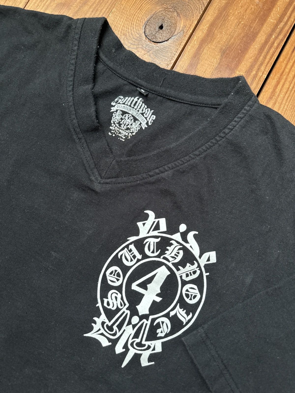 Southpole Vintage Y2K Southpole Chrome Hearts Style Black T Shirt Size US L / EU 52-54 / 3 - 2 Thumbnail