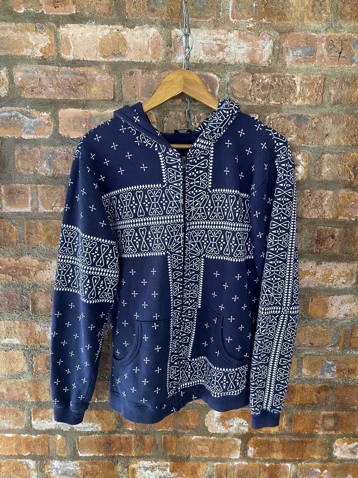 Bounty Hunter × Japanese Brand 2000s Bounty Hunter paisley kapital zipper hoodie Size US M / EU 48-50 / 2 - 2 Thumbnail