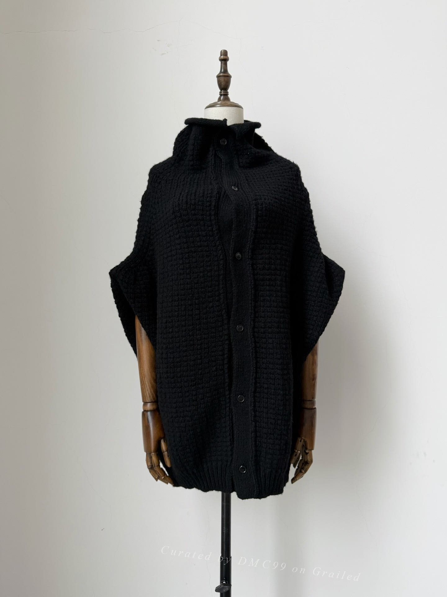 Yohji Yamamoto Yohji Yamamoto Y's Thick Knit Cape Top Size L / US 10 / IT 46 - 1 Thumbnail
