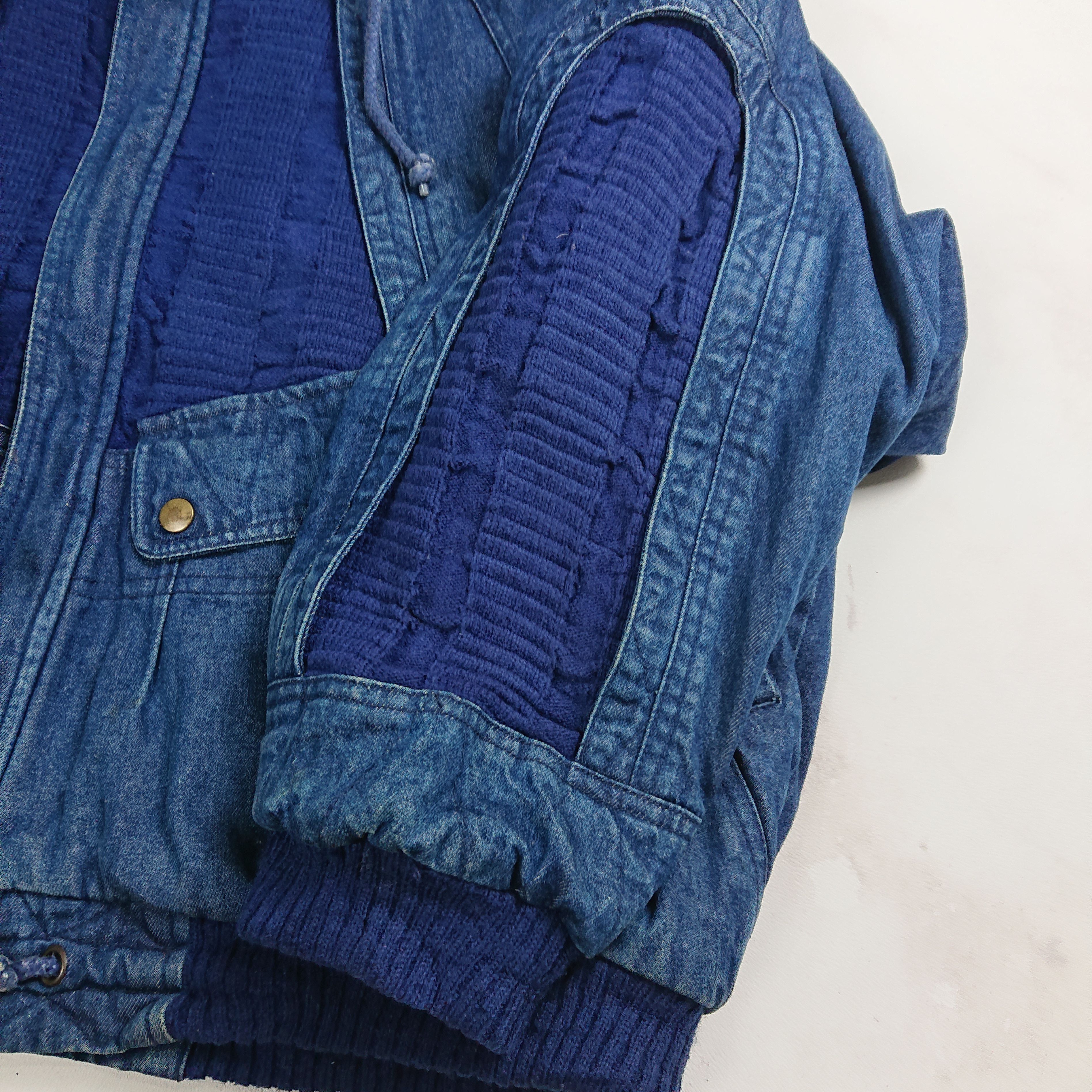 Japanese Brand Vintage Oversize Holiday Out Denim Heavy Flight Jacket Size US XL / EU 56 / 4 - 4 Thumbnail