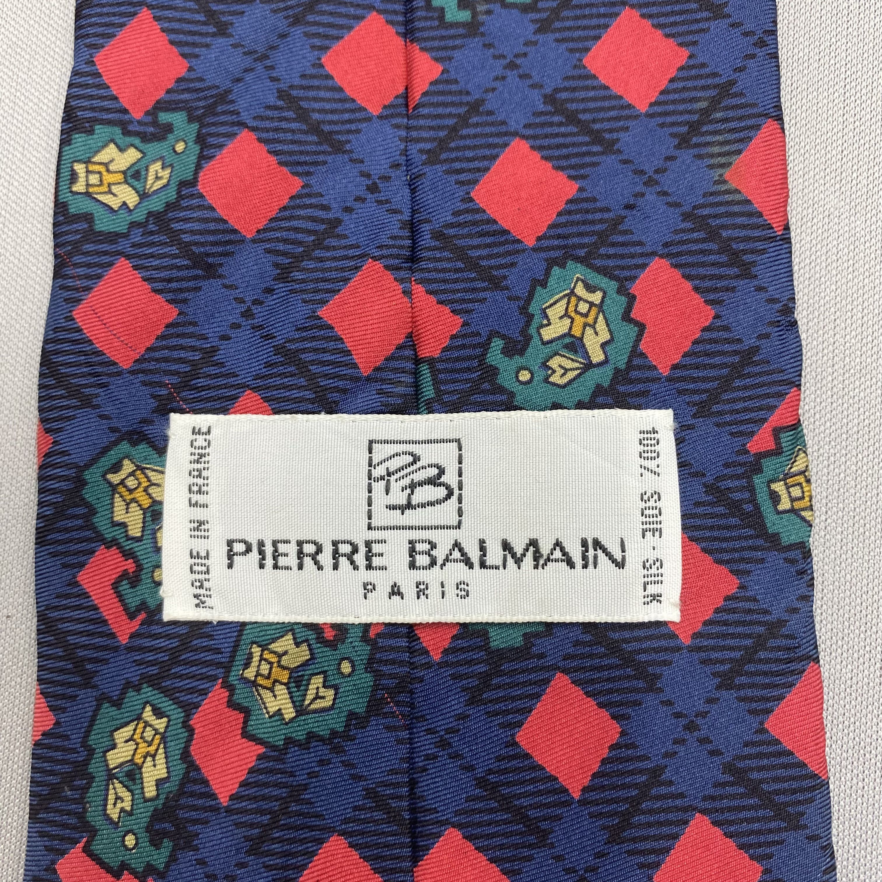 Japanese Brand Vintage Pierre Balmain SILK Necktie Cravate Pure Silk Size ONE SIZE - 7 Thumbnail