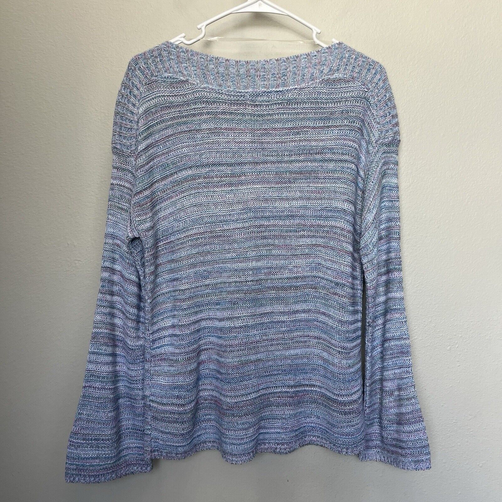 Croft & Barrow Croft & Barrow | Striped Boatneck Knit Sweater Flared Sleeve Size M / US 6-8 / IT 42-44 - 8 Thumbnail