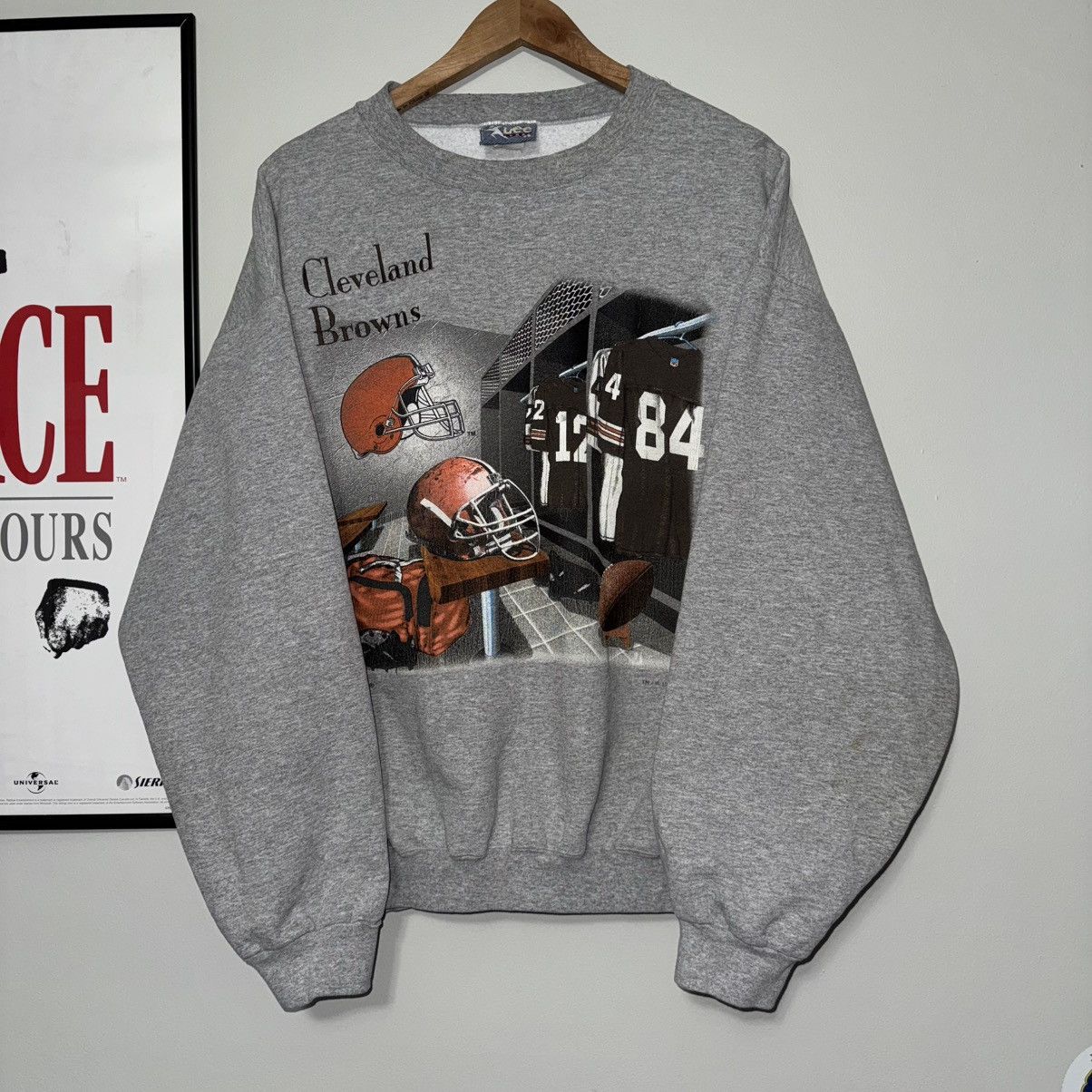 NFL × Nutmeg × Vintage VINTAGE 1995 CLEVELAND BROWNS NUTMEG LOCKER GEAR SWEATSHIRT Size US L / EU 52-54 / 3 - 2 Thumbnail
