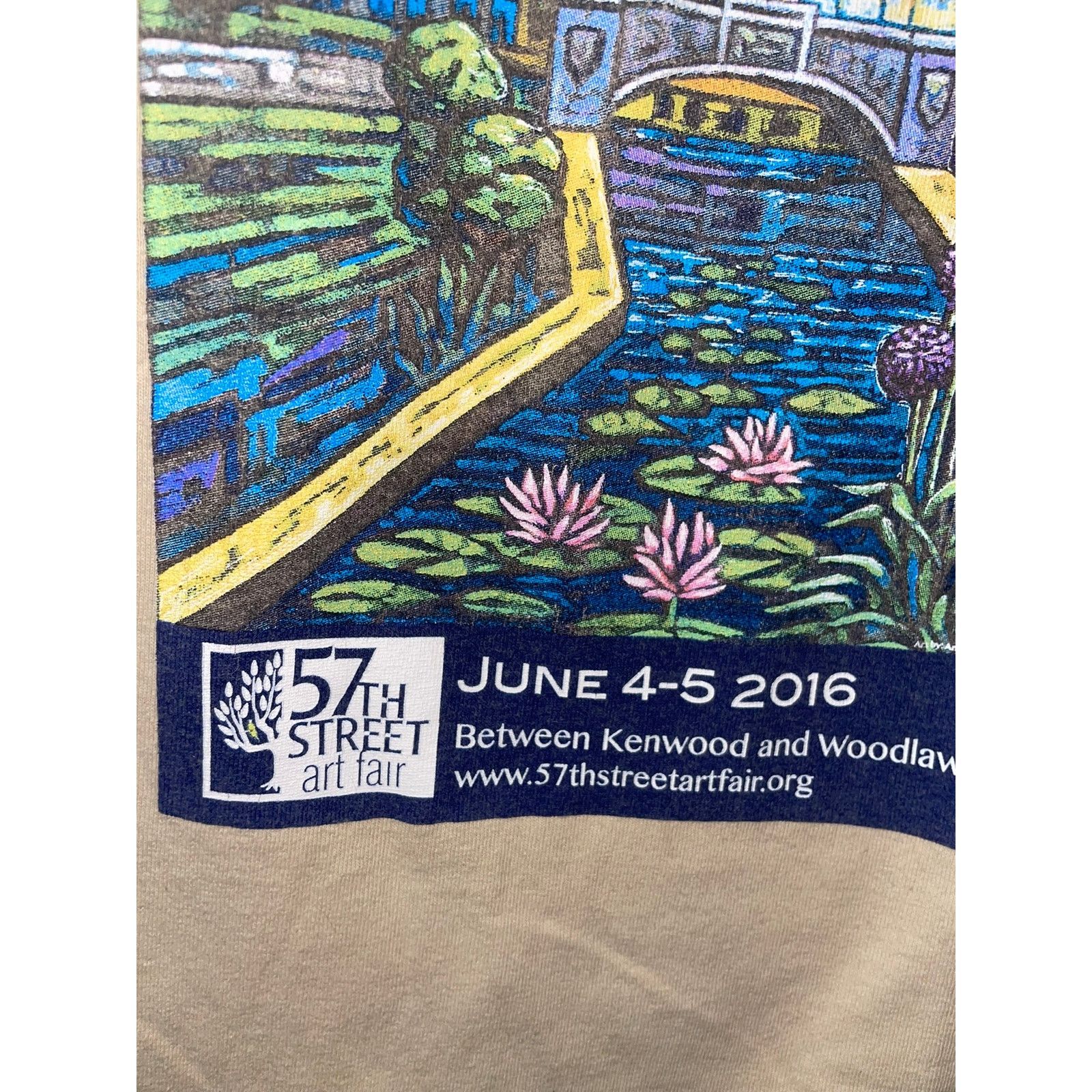 Gildan Chicago Art Fair Shirt 69th Annual Artwork Brown Tee Medium Size US M / EU 48-50 / 2 - 4 Thumbnail