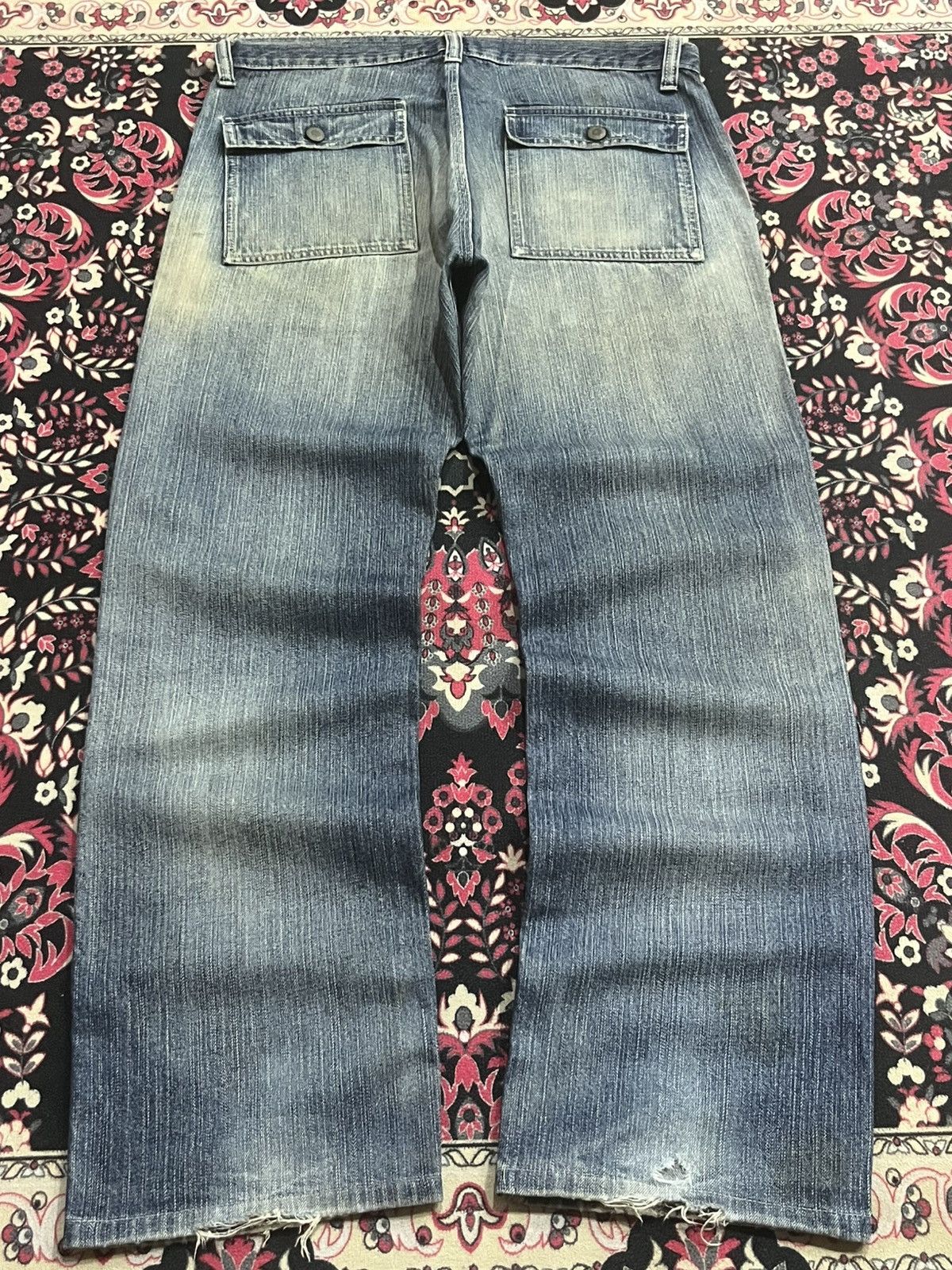 Undercover × Uniqlo Vintage Uniqlo Fatigue Distressed Regular Fit Blue Jeans Size US 34 / EU 50 - 2 Thumbnail