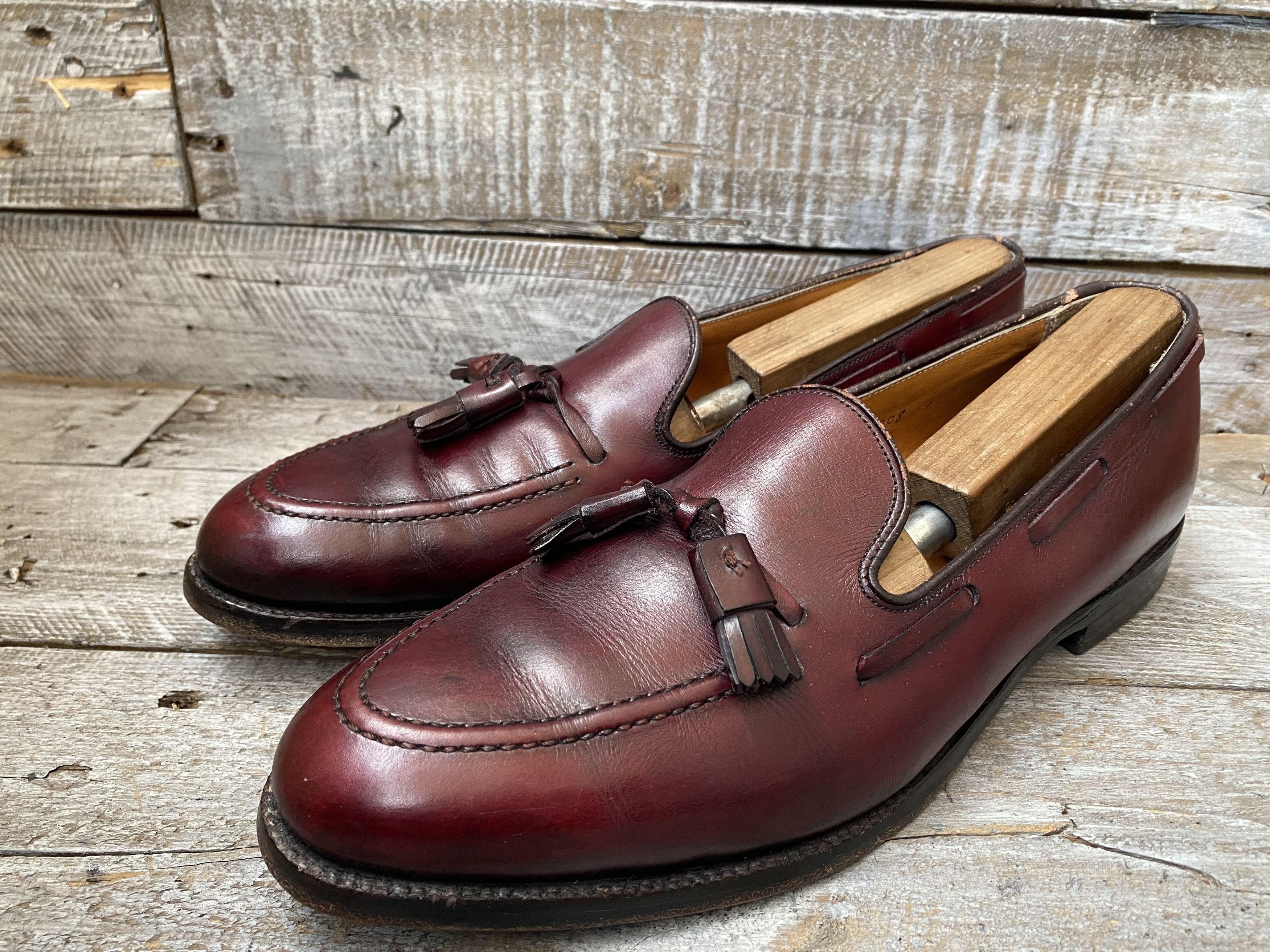 Alden Alden tassel burgundy slip- on leather shoessz 10.5A/C Size US 10.5 / EU 43-44 - 3 Thumbnail
