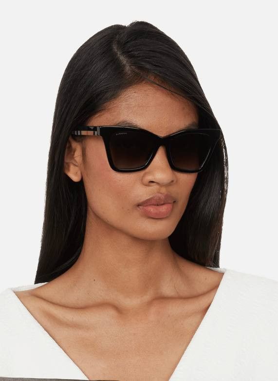 Burberry Burberry BE4346 394487 Elsa Sunglasses Vintage Check Cat Eye Size ONE SIZE - 3 Thumbnail