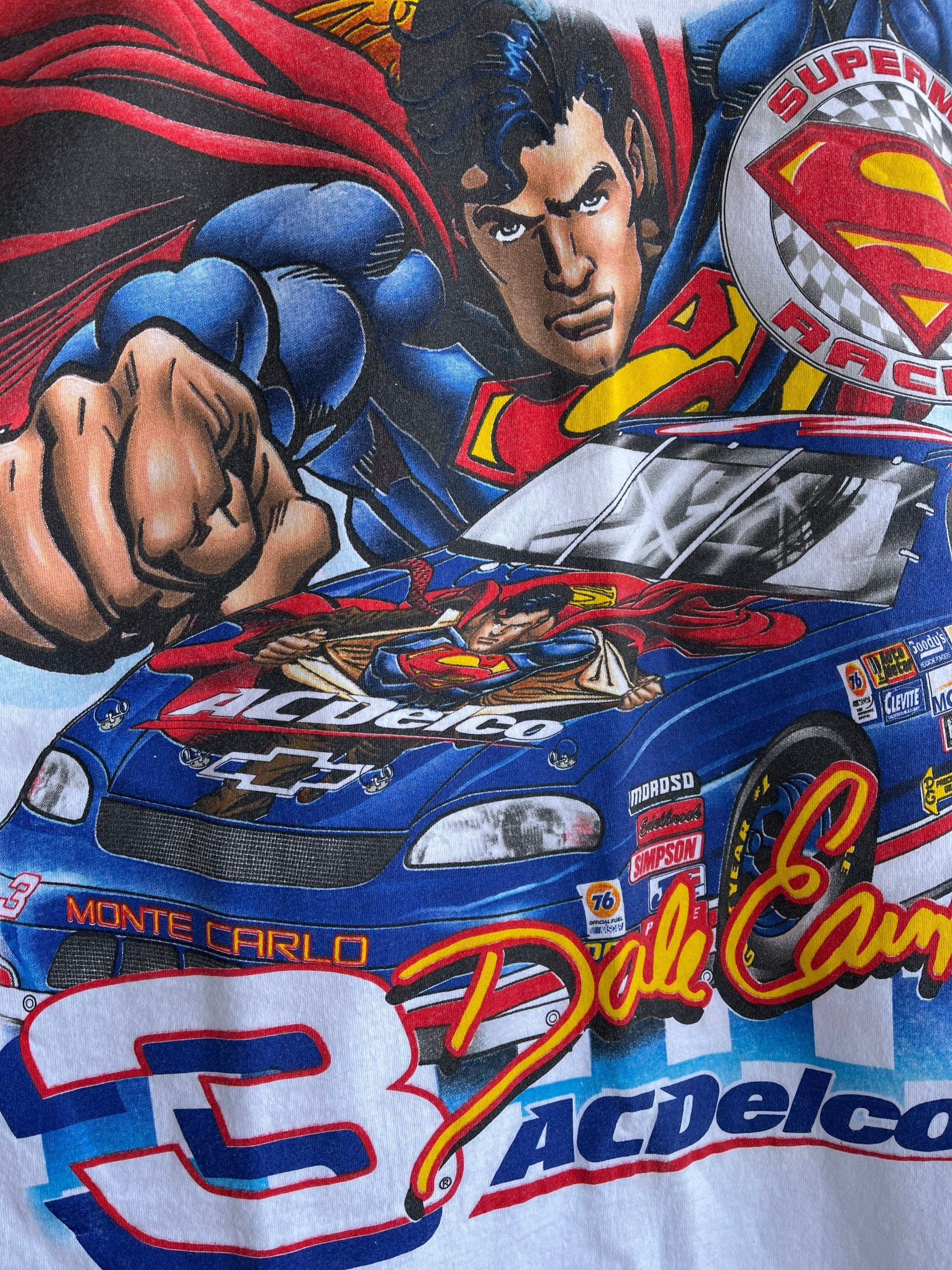Vintage Vintage Dale Earnhardt Jr Superman AC Delco NascarT -shirt Size US XL / EU 56 / 4 - 3 Thumbnail