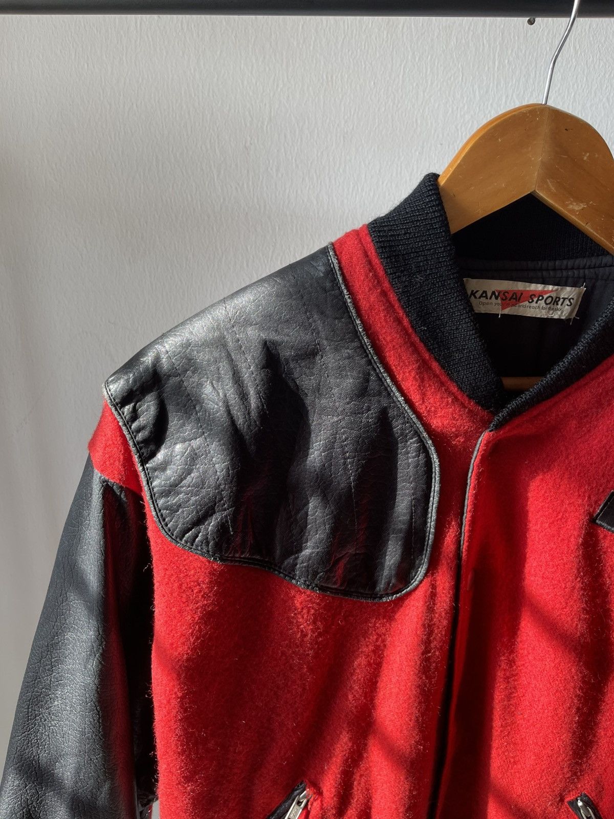 Kansai Yamamoto Rare 80s Kansai Sport Bomber Leather Jacket 97 Size US M / EU 48-50 / 2 - 8 Thumbnail
