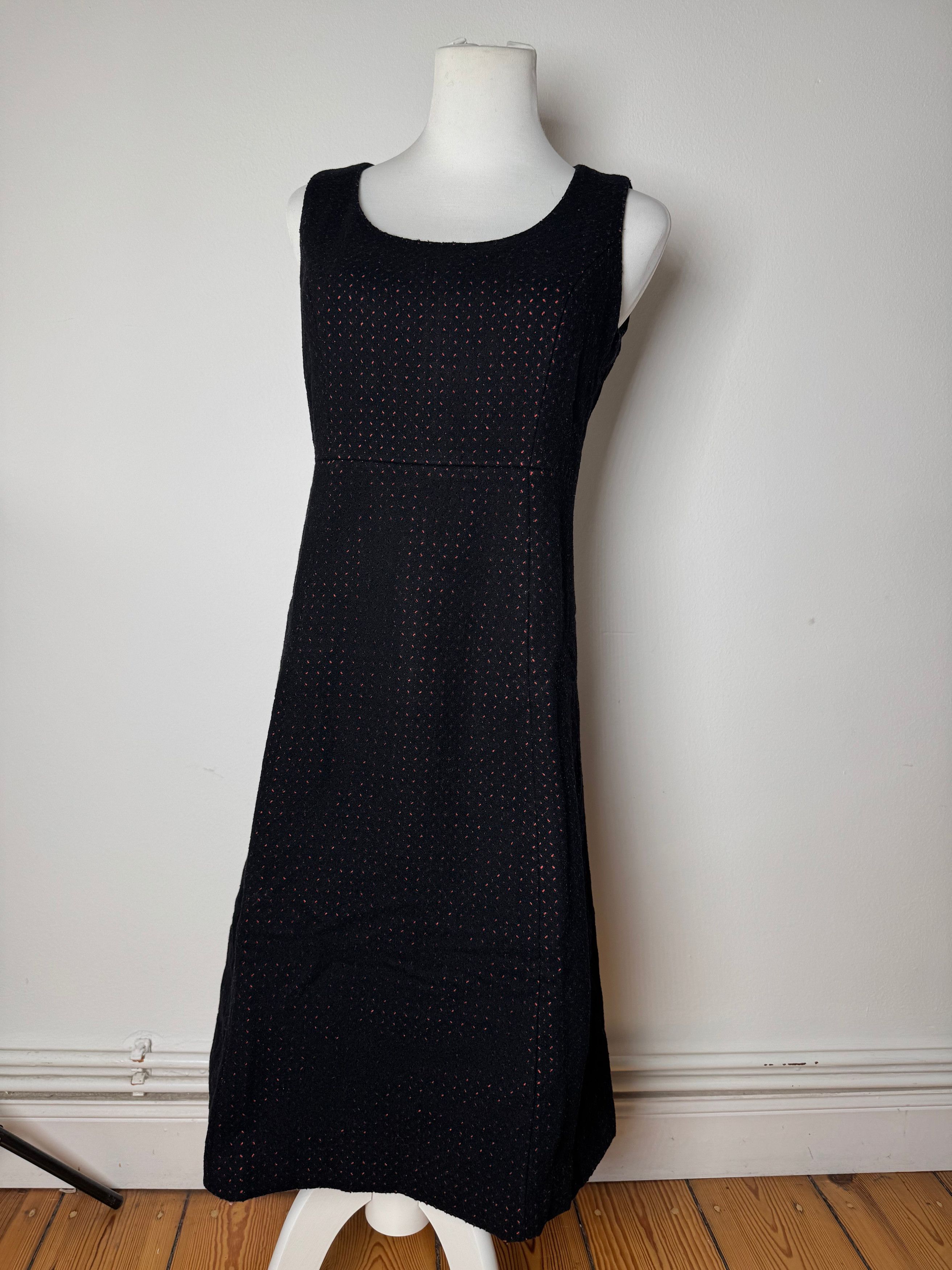 Balenciaga Vintage Polkadot Wool Dress Black Red 38/M Size S / US 4 / IT 40 - 1 Thumbnail