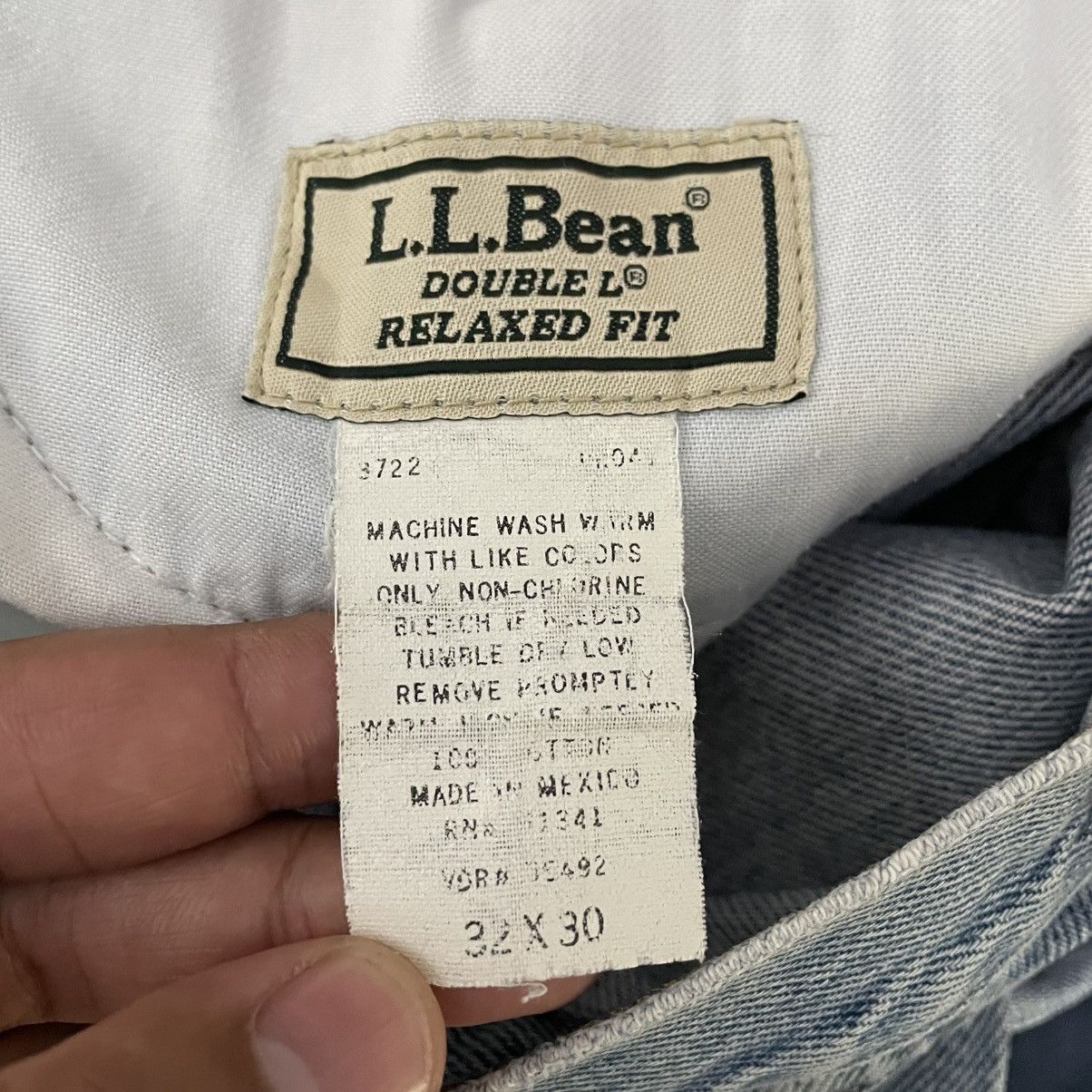 L.L. Bean 🔥Vintage LL Bean Stoned Washed Relaxed Distress Denim Jeans Size US 32 / EU 48 - 15 Thumbnail