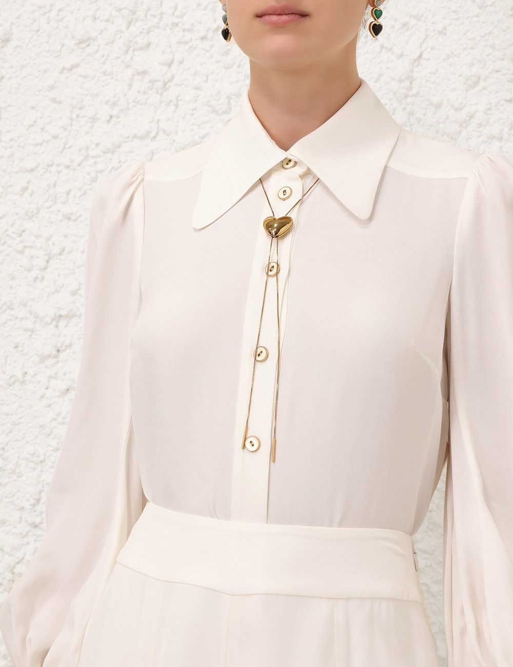 Zimmermann oc11z1025 Collared Blouse in Cream Size S / US 4 / IT 40 - 5 Thumbnail