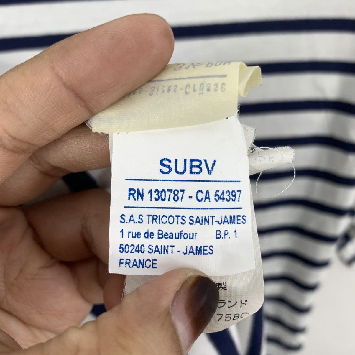 Saint James SAINT JAMES Depuis 1889 France Stripes Short Sleeve Tshirt Size US S / EU 44-46 / 1 - 8 Thumbnail