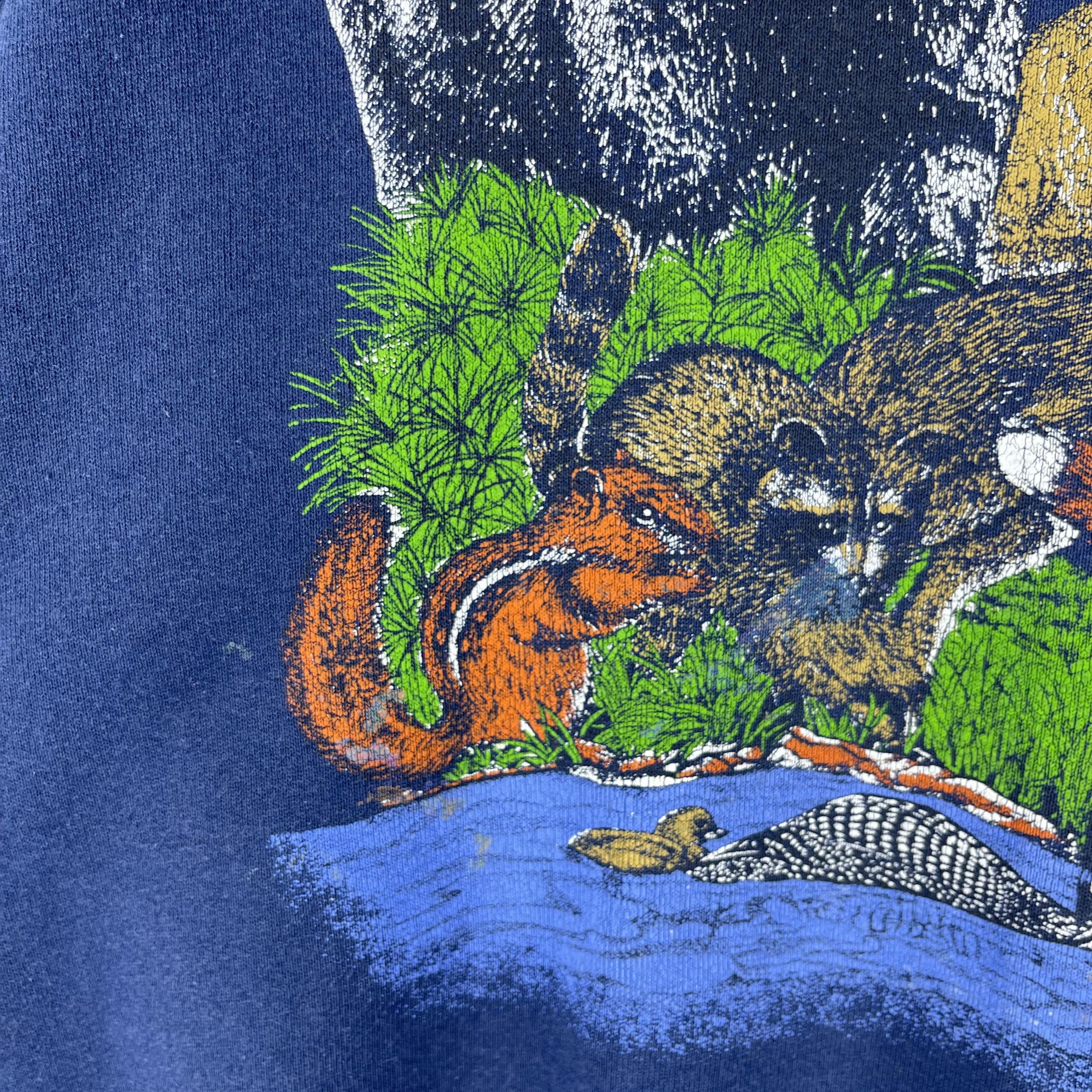 Habitat Vintage 90's National Park Forest Animal Wildlife Sweatshirt Size US L / EU 52-54 / 3 - 4 Thumbnail
