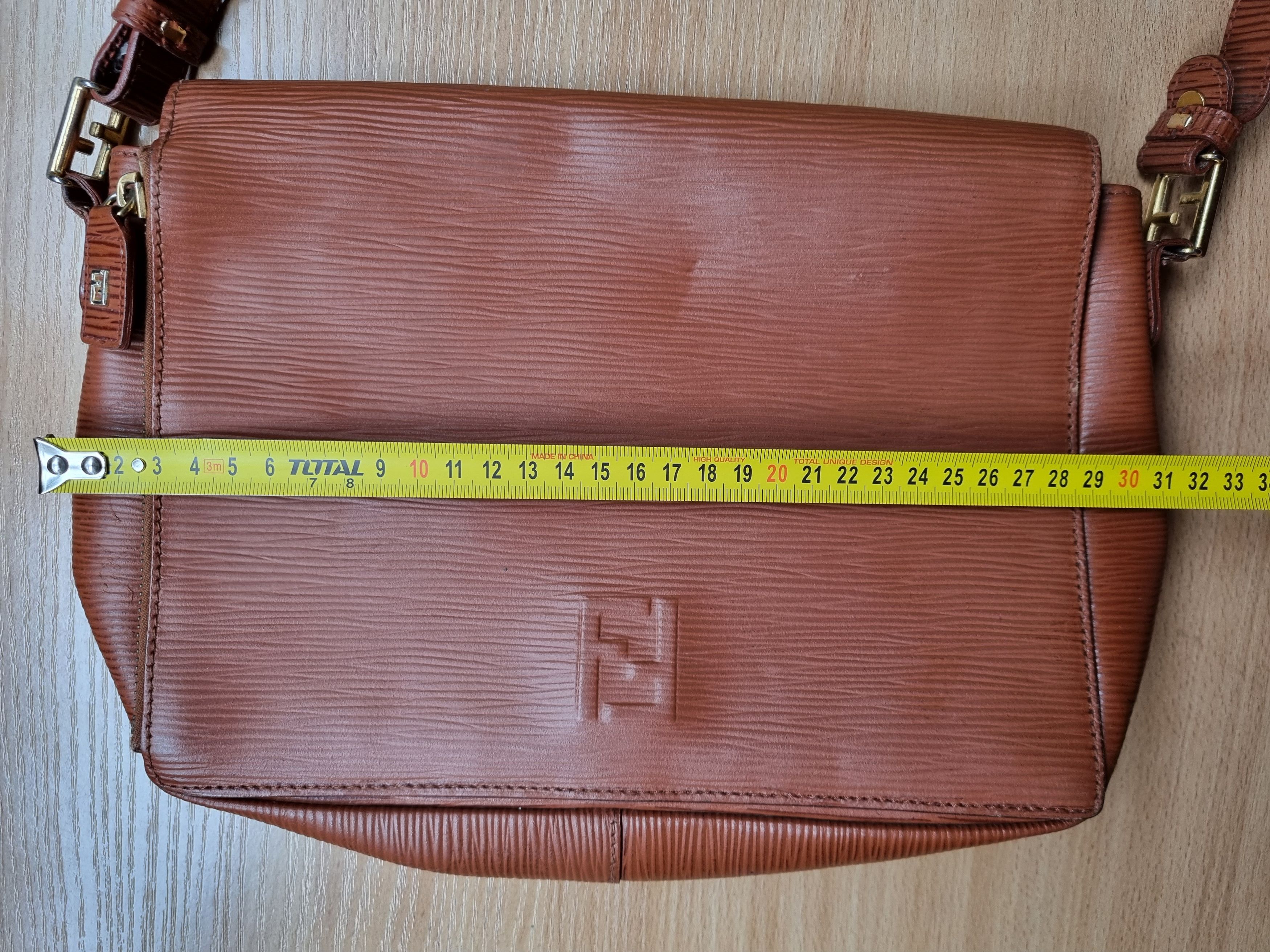 Fendi Vintage FENDI Brown Epi Leather Messenger Crossbody Bag Size ONE SIZE - 25 Thumbnail