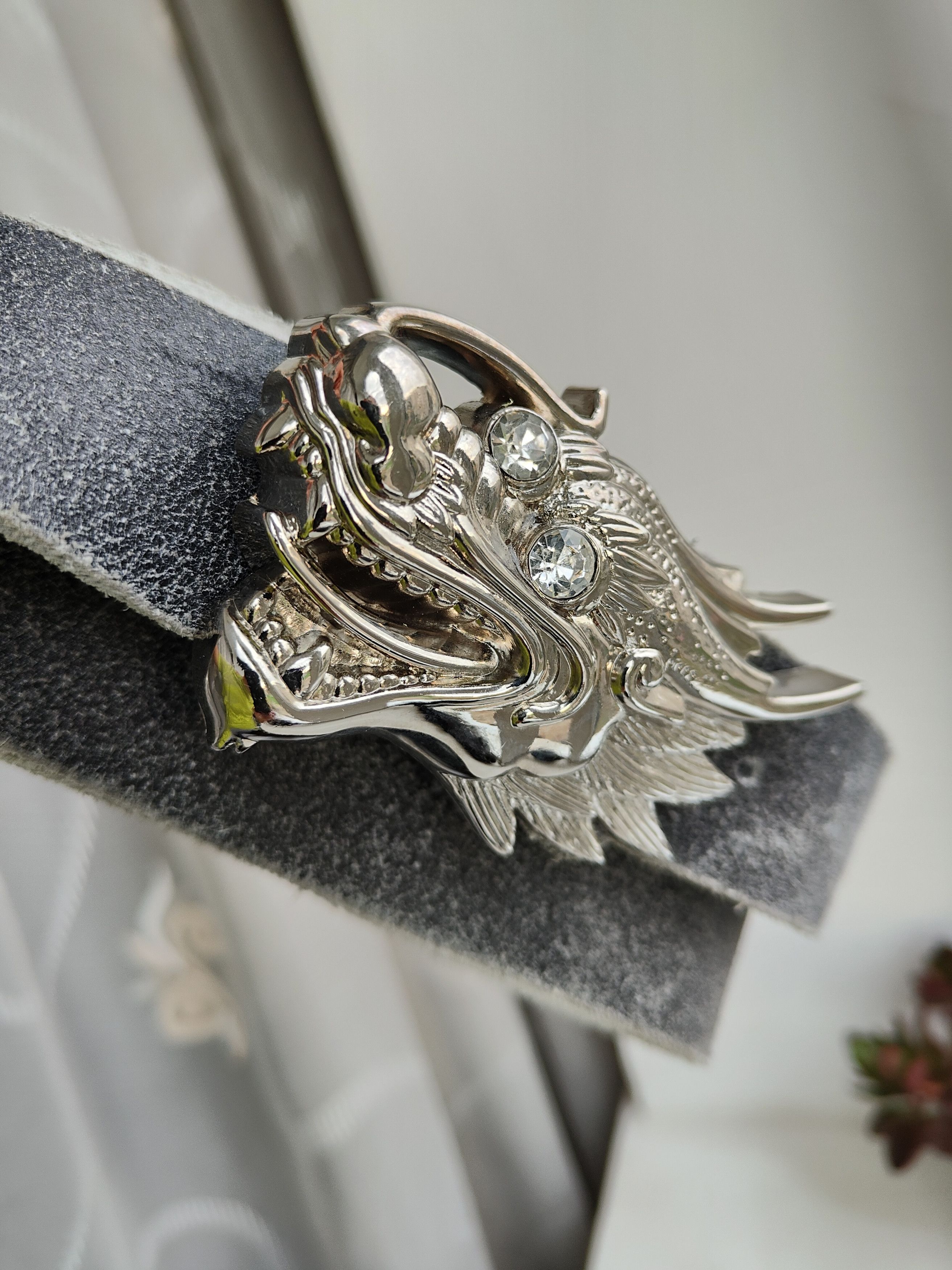 Japanese Brand Vintage Leather Belt Buckle Dragon Crazy Japan Belts Size ONE SIZE - 9 Thumbnail
