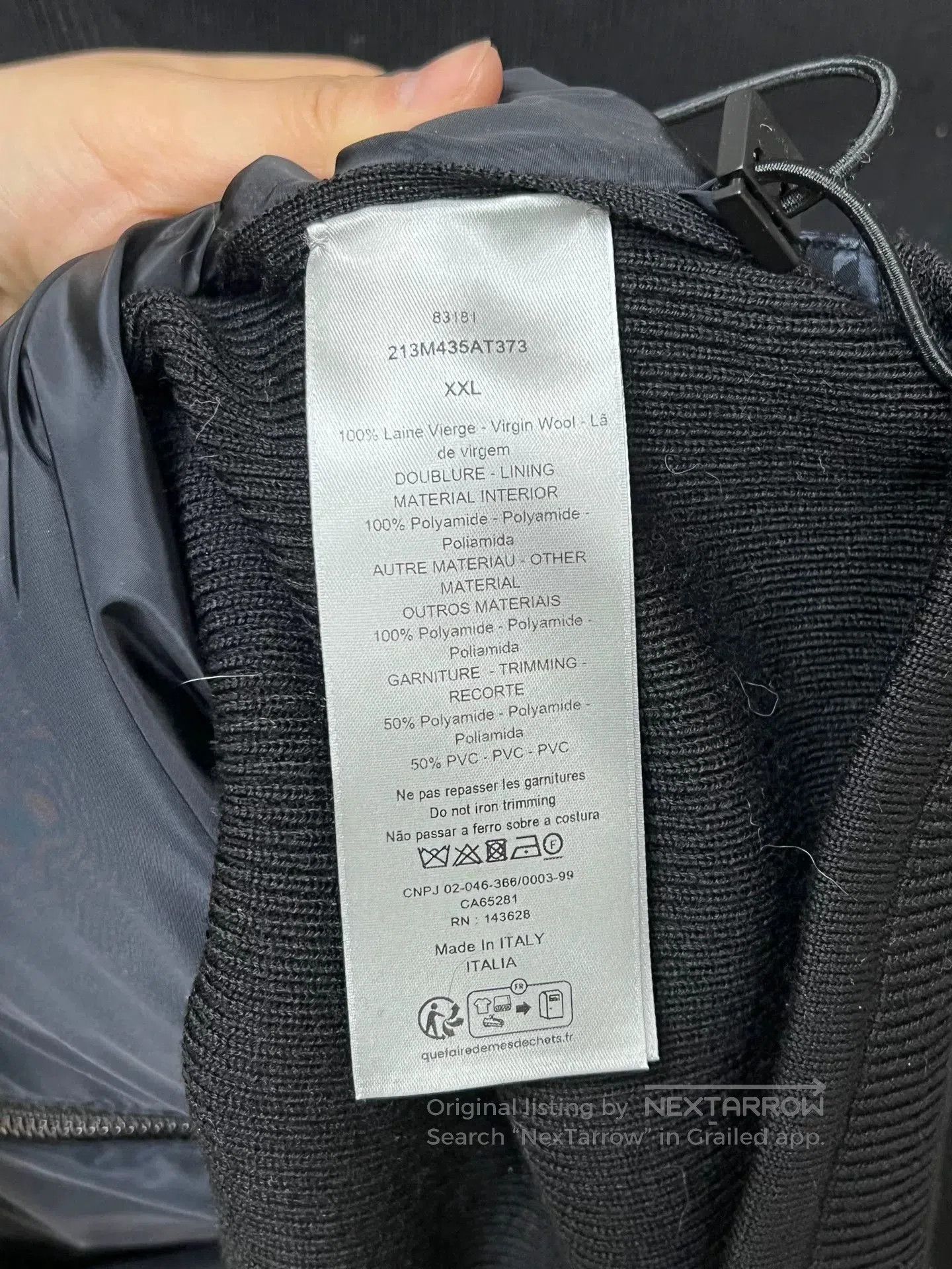 Dior Dior Knitted Down Jacket in Black. Size US XXL / EU 58 / 5 - 5 Thumbnail