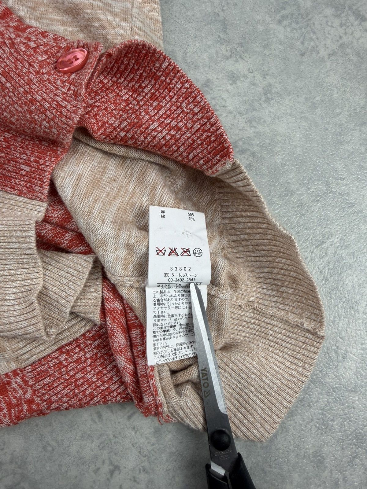 Japanese Brand Okiraku Japan Linen Cotton Colorblock Cardigan Size F Size M / US 6-8 / IT 42-44 - 9 Thumbnail