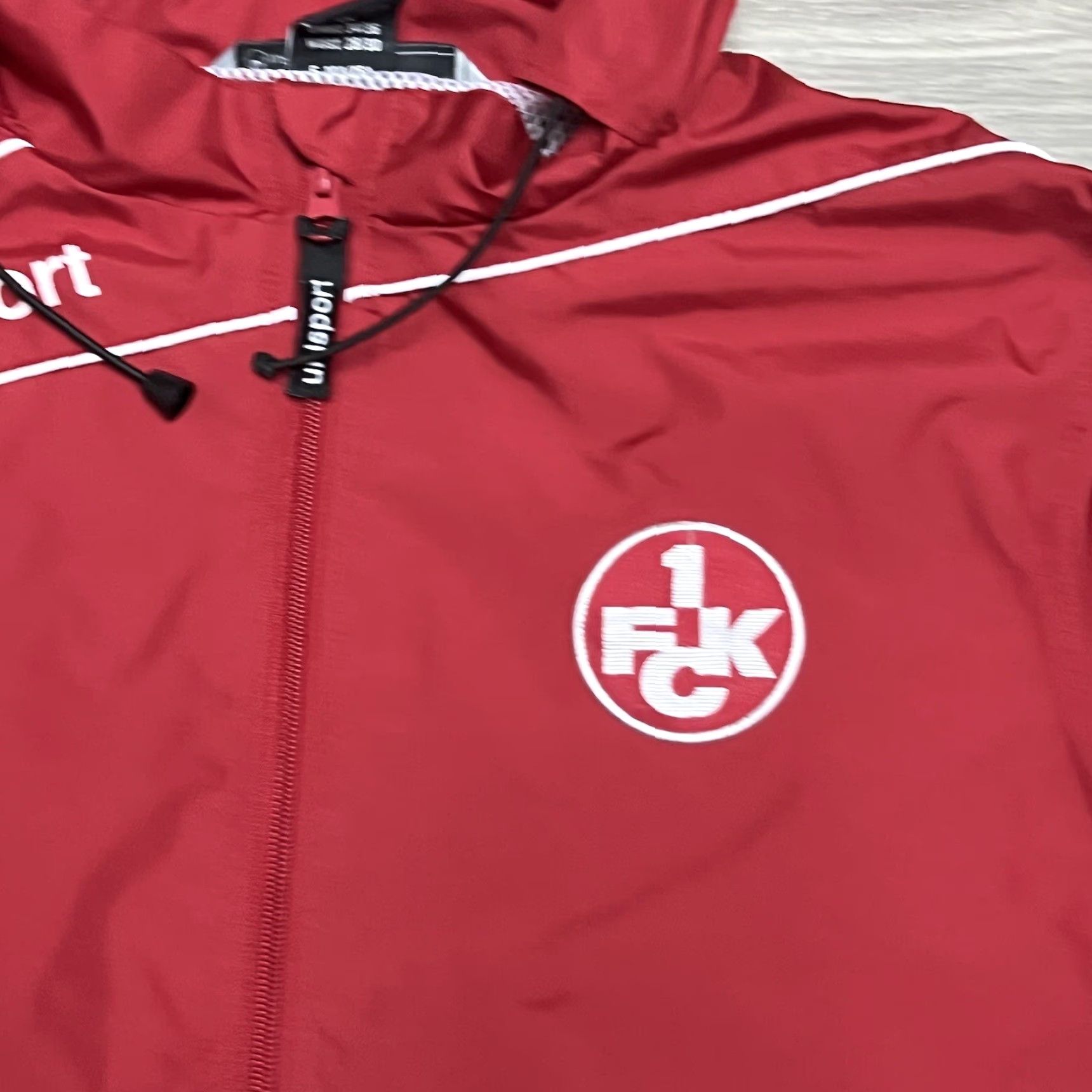 Vintage Uhlsport Rain Jacket Adult S Red Full Zip Windbreaker Jacket Men Regular Hooded Rain Coat Outdoor Fall Winter Weather Size US S / EU 44-46 / 1 - 4 Thumbnail