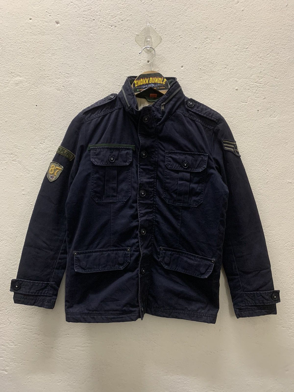 Japanese Brand × Napapijri Napapijri Sun Faded Multipocket Distressed Hooded Jacket Size US M / EU 48-50 / 2 - 1 Thumbnail