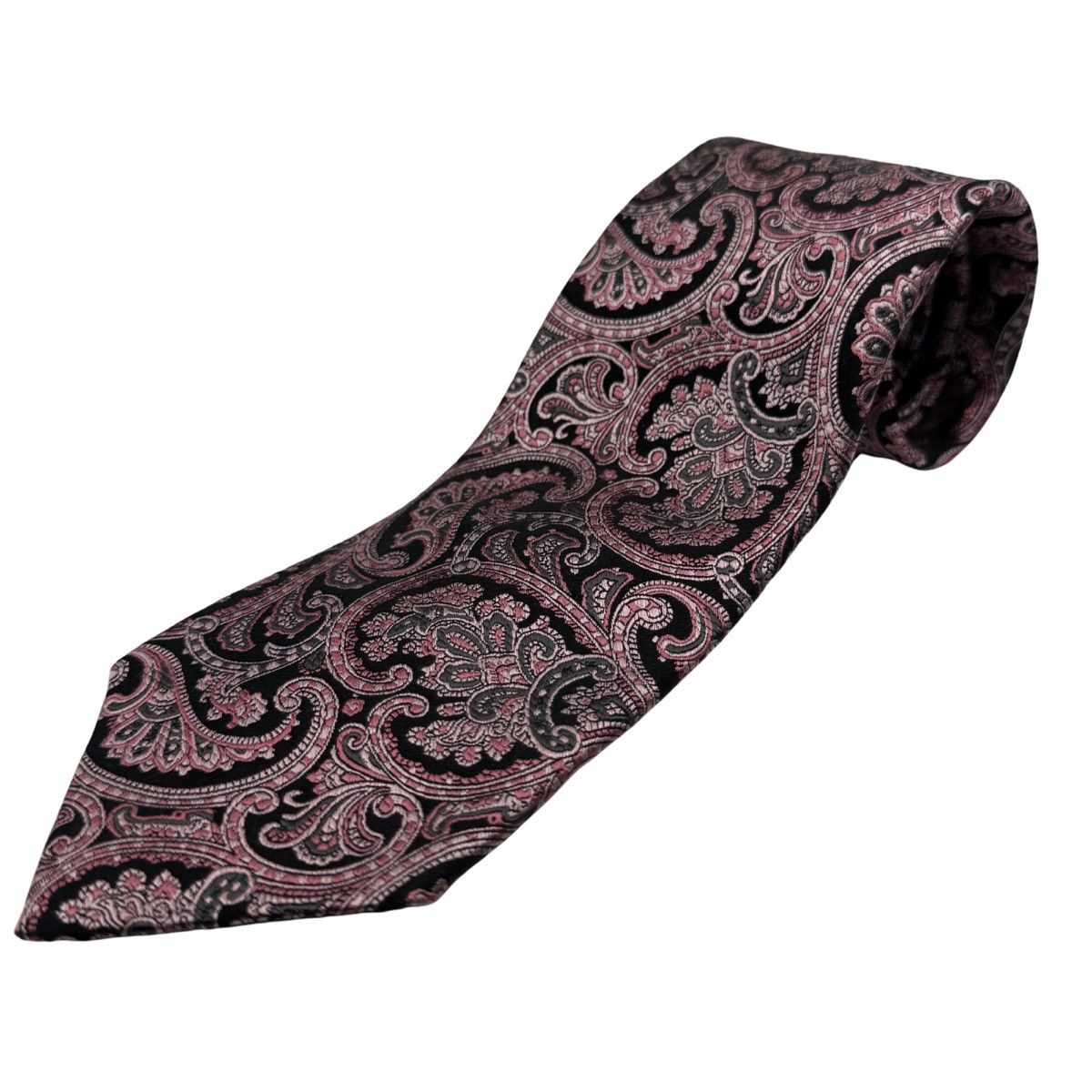 Robert Talbott Robert Talbott Silk Tie, Black & Pink, Made in USA, Like New Size ONE SIZE - 1 Thumbnail