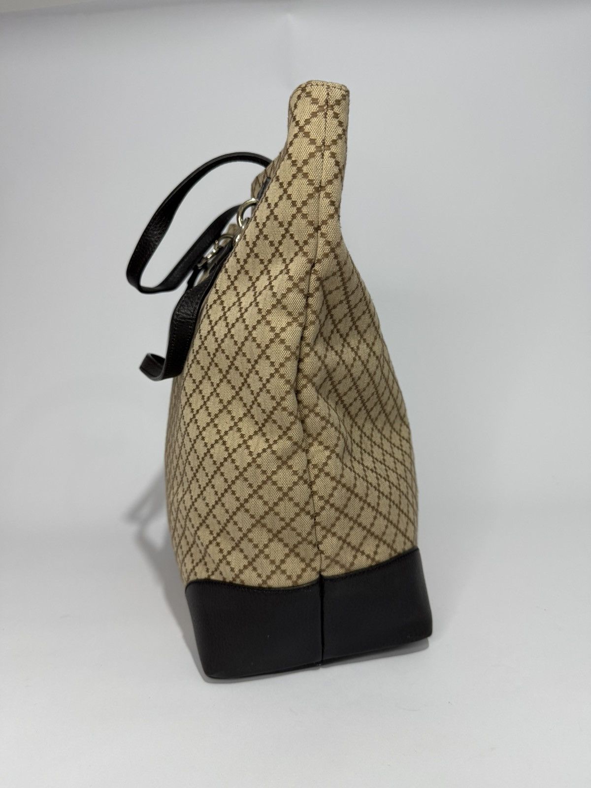 Gucci GUCCI Beige/Ebony GG Canvas Large Charm Tote Bag Size ONE SIZE - 4 Thumbnail