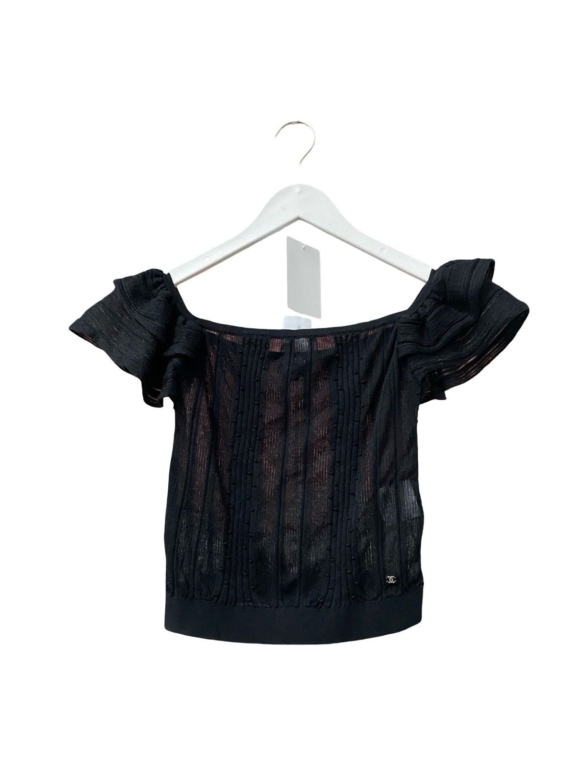 Chanel Summer Black Short Sleeve Top