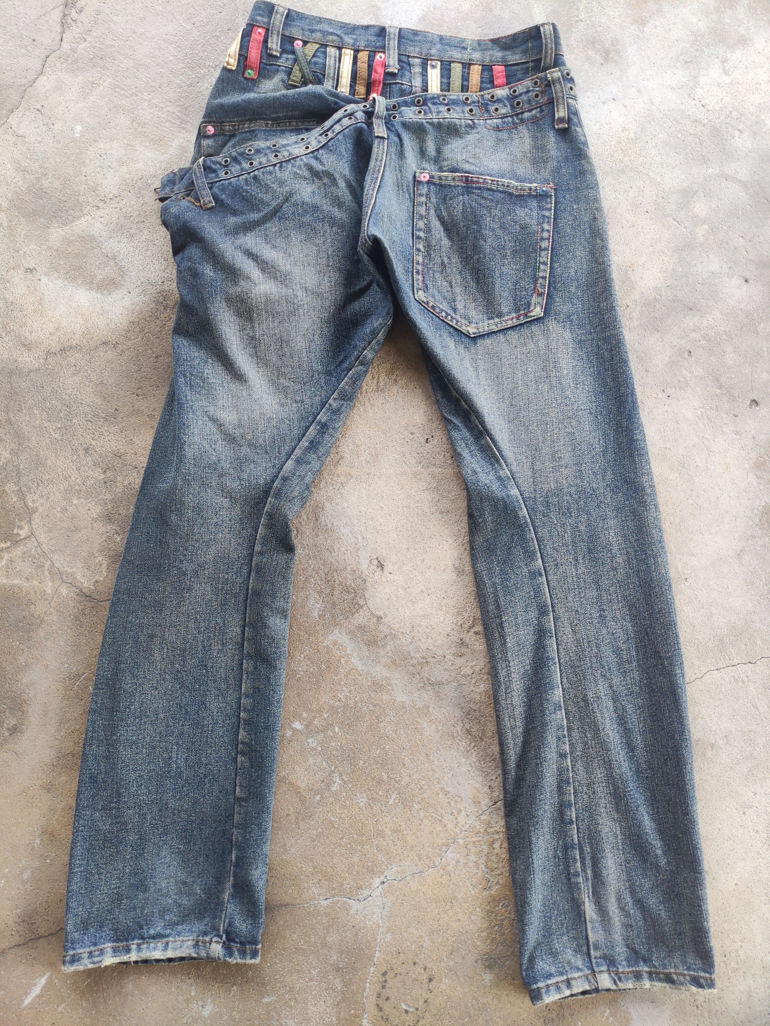 Japanese Brand Vintage Japanese Brand Double Waist Denim Faded Pants Size US 30 / EU 46 - 10 Thumbnail