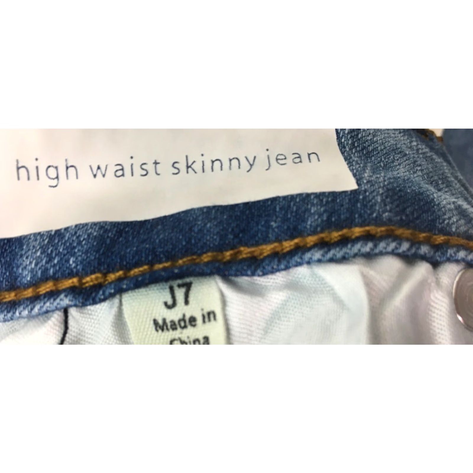 Vintage Maddie Jeans Womens Juniors 7 Blue Skinny Denim High Rise Distressed Pocket Size 28" / US 6 / IT 42 - 5 Thumbnail
