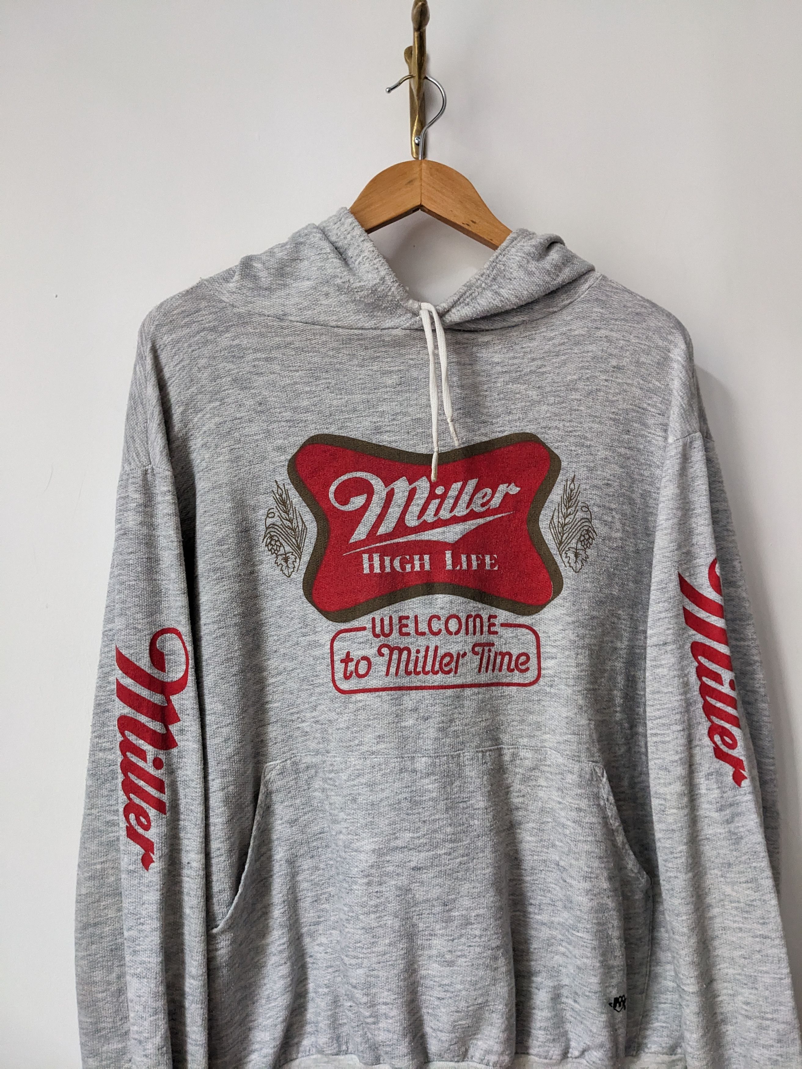 Vintage 70s - 80s Vintage Miller High Life Hoodie Sweater Beer XL Size US XL / EU 56 / 4 - 2 Thumbnail