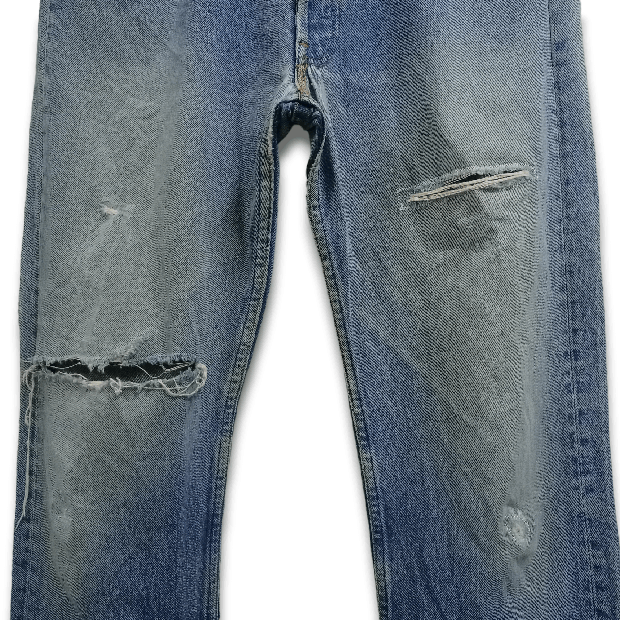 Levi's Vintage 80s Levis 501 Blue Wash Distressed Loose Jeans Size US 32 / EU 48 - 6 Thumbnail
