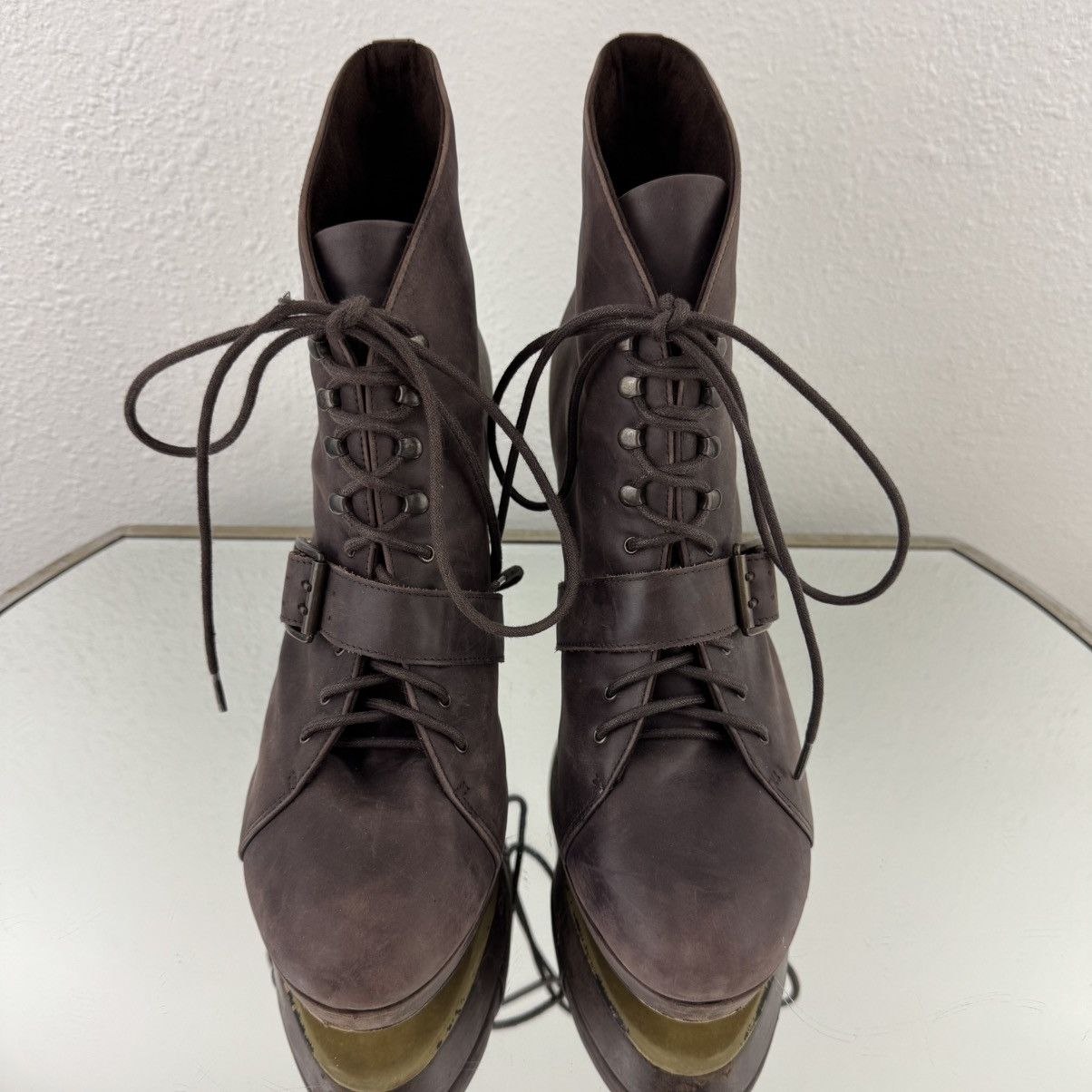 Seychelles SEYCHELLES Brown Leather Under Construction Ankle Boots Size US 10 / IT 40 - 9 Thumbnail