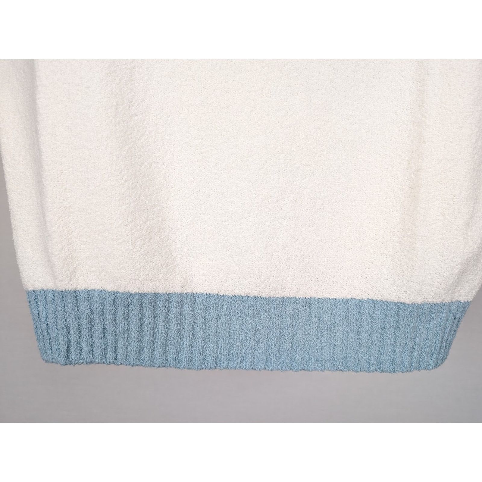 Casablanca o1rshd1 555 / Raglan Boucle Polo Shirt in White/Blue Size US XXL / EU 58 / 5 - 5 Thumbnail