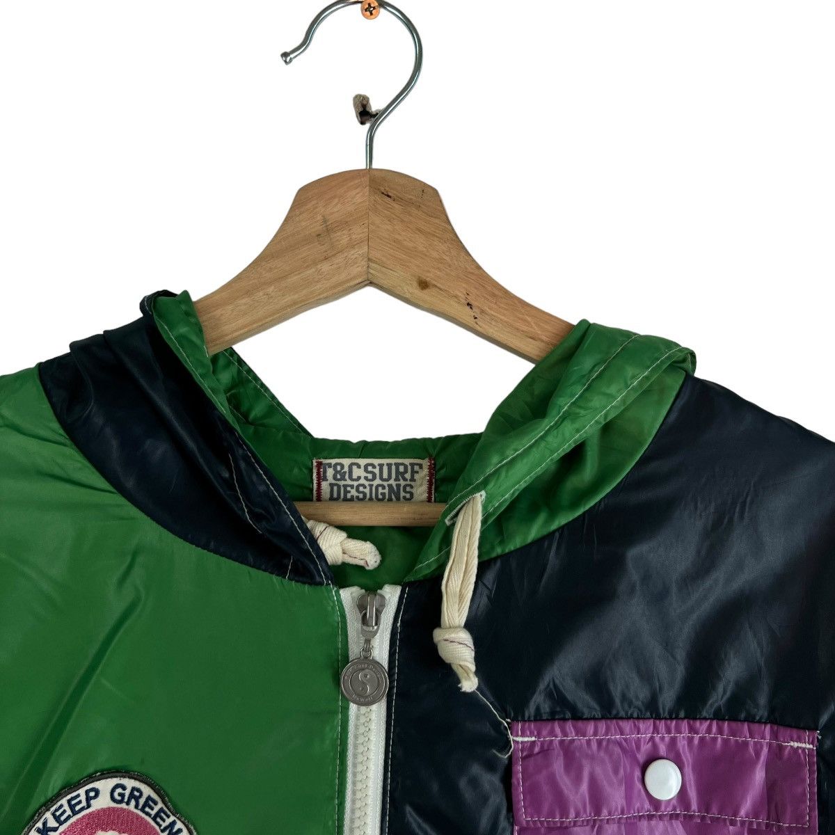 Japanese Brand 🔥VINTAGE ZIPPER JACKET T&C SURF RARE MULTI BLOCK COLOUR Size US M / EU 48-50 / 2 - 4 Thumbnail
