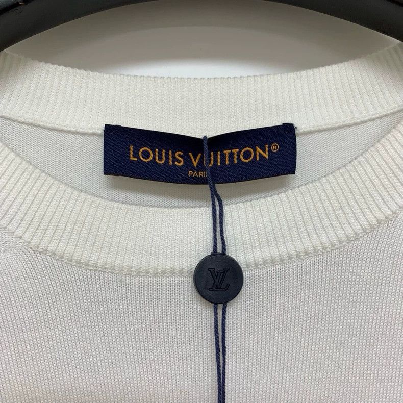 Louis Vuitton Louis Vuitton White knitted short-sleeved T-shirt Size US L / EU 52-54 / 3 - 3 Thumbnail