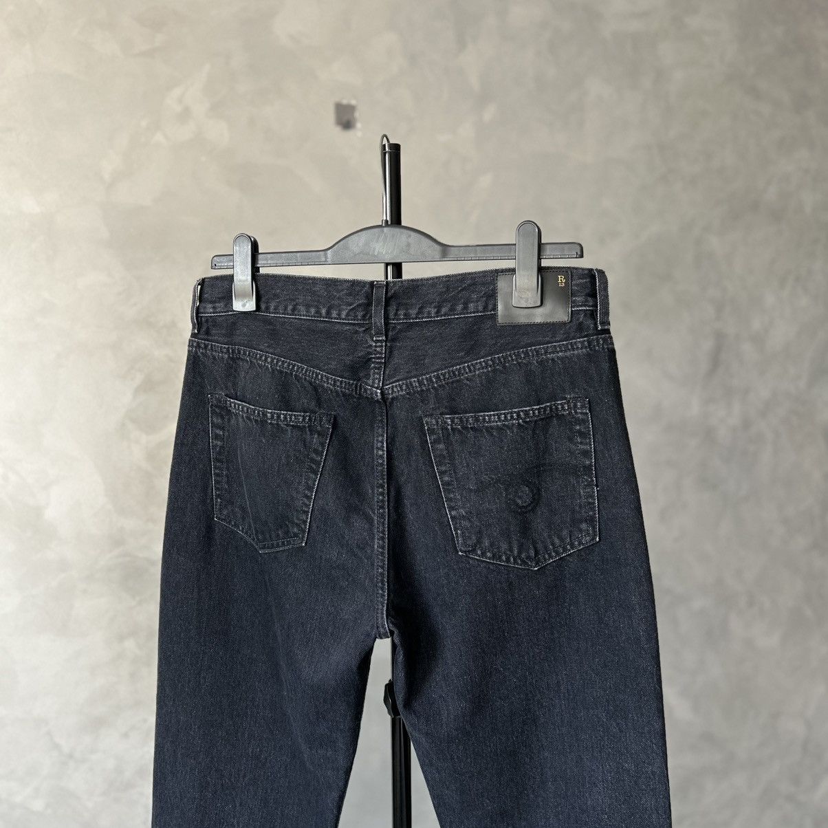 R13 R13 Cuffed Romeo Jeans Onyx Black 29 Size 29" - 9 Thumbnail