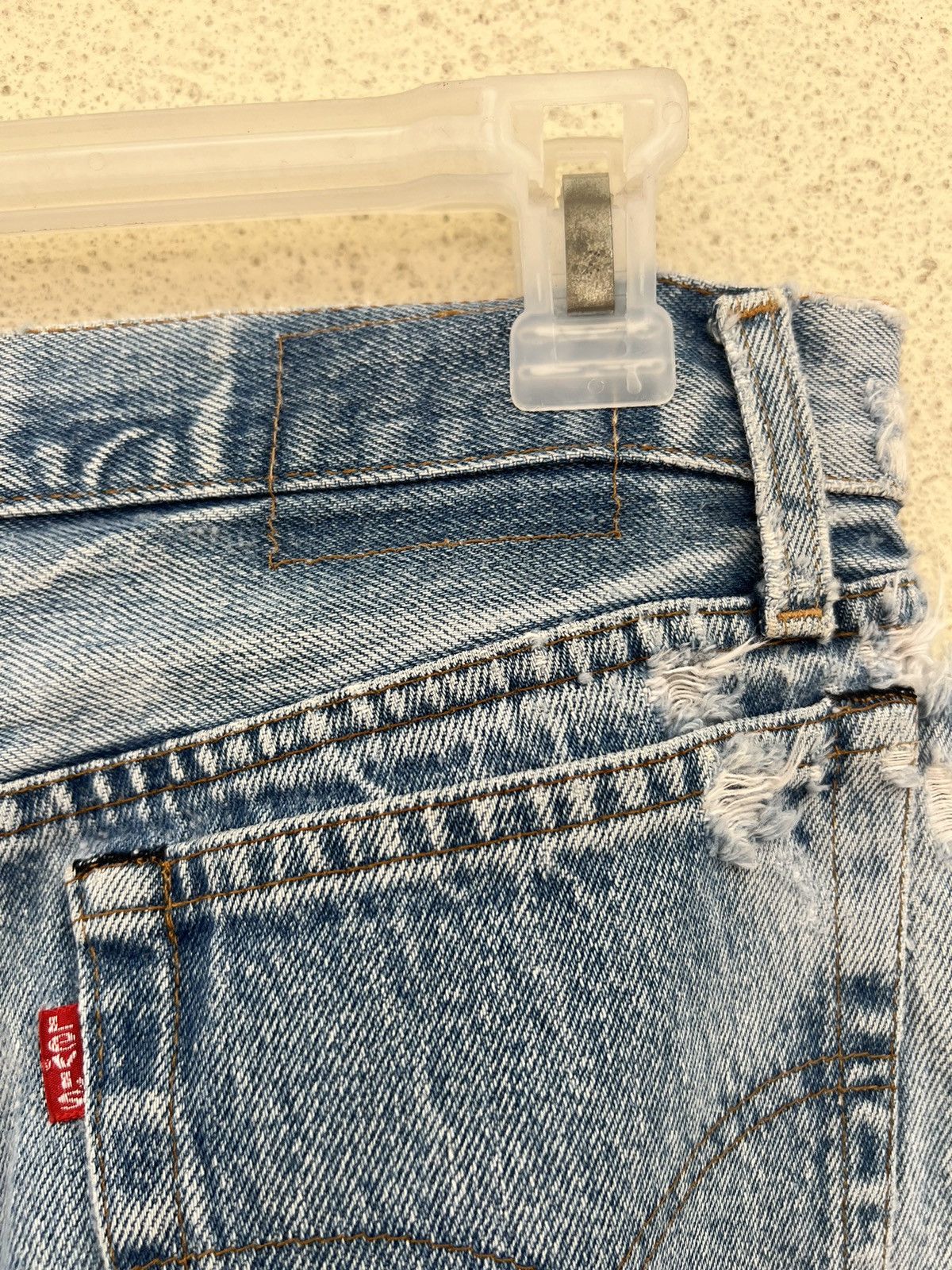 Levi's Vintage 80s Levi’s 701 Distressed Fade Denim Buttonfly Jeans Size US 29 - 19 Thumbnail