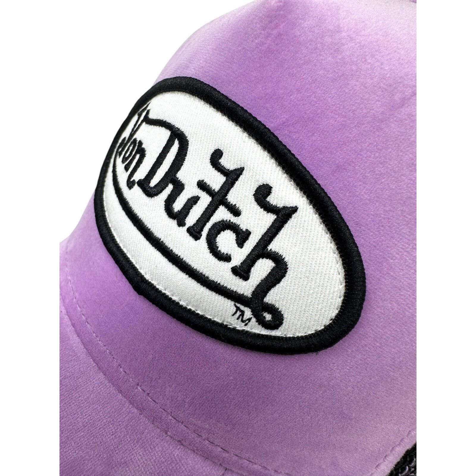 Von Dutch Von Dutch Trucker Hat Light Purple Velvet Snapback Cap Size ONE SIZE - 5 Thumbnail